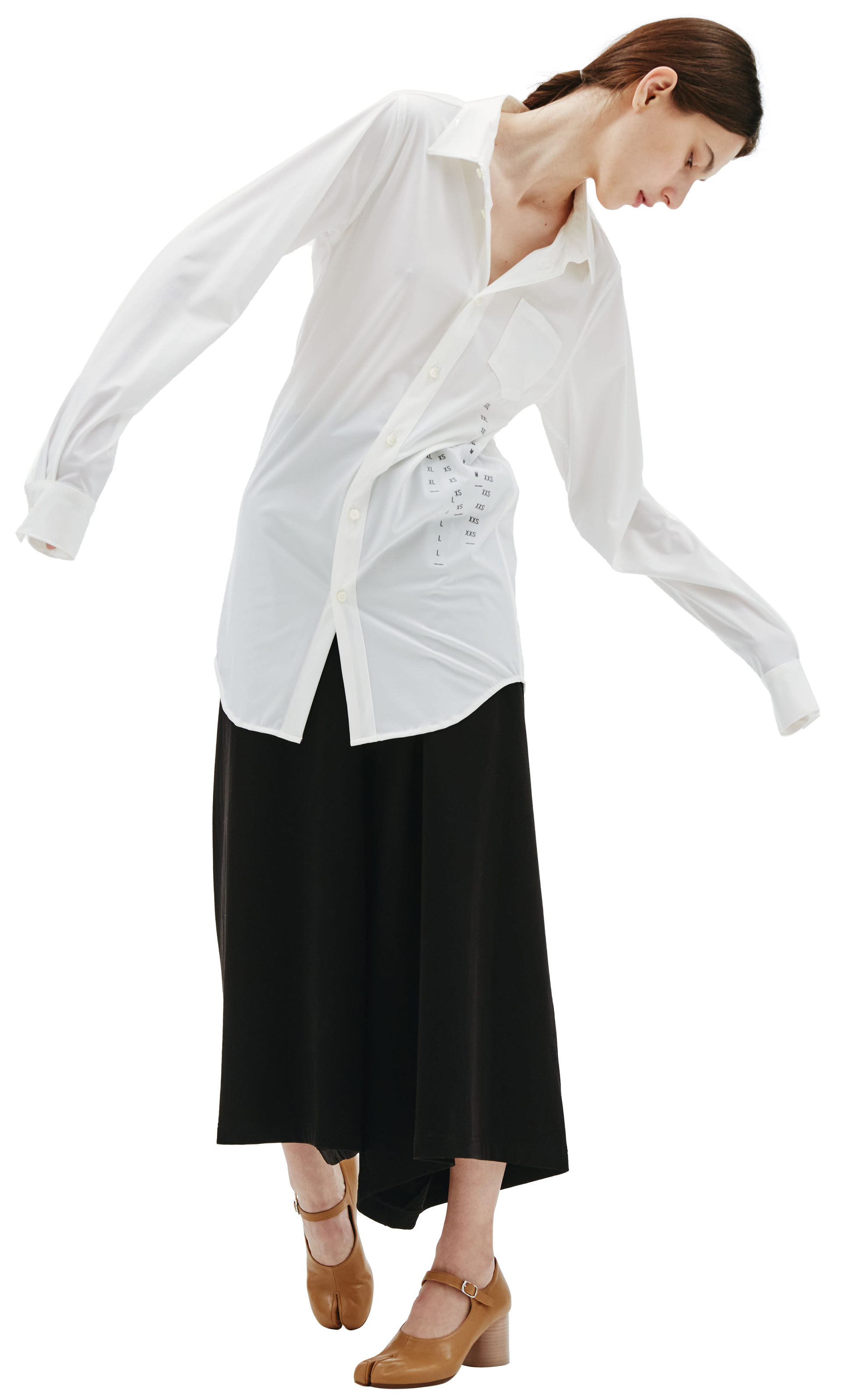 Doublet Белая рубашка с графичным принтом