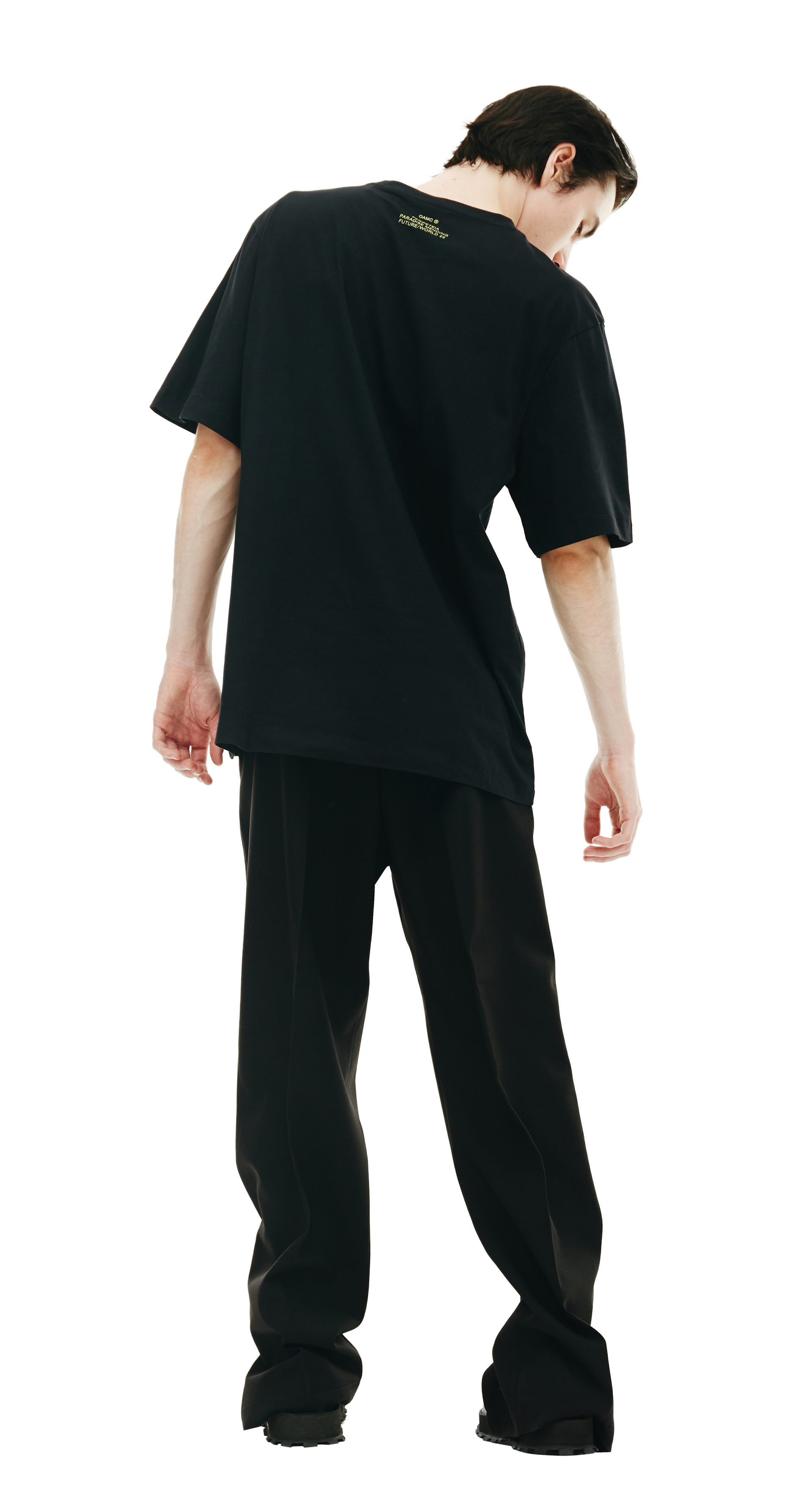 OAMC Черная футболка с принтом