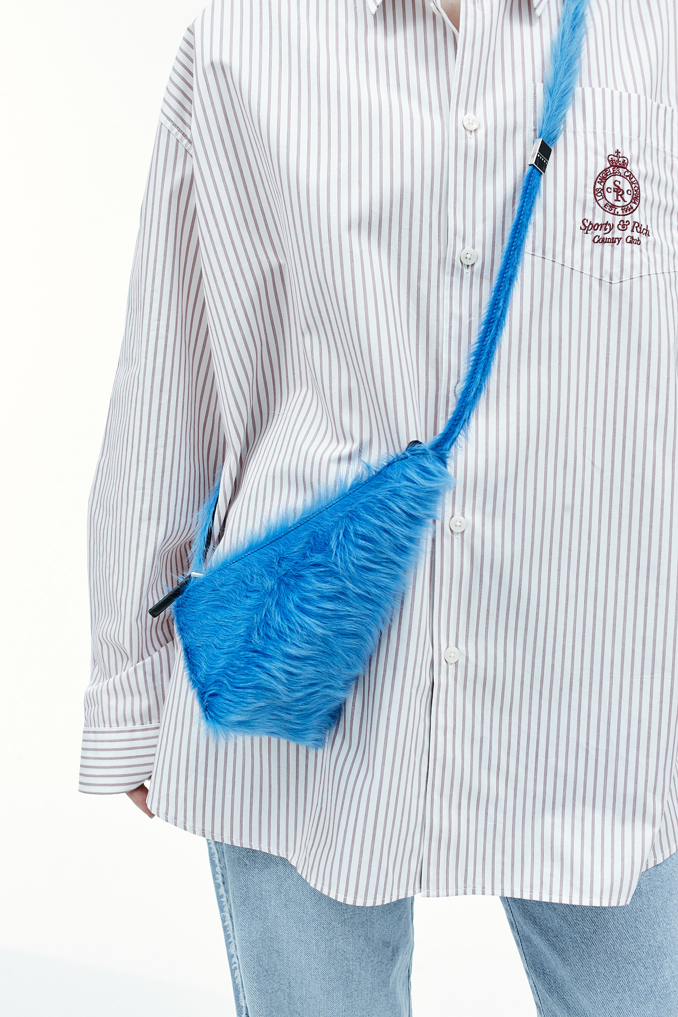 Marni Сумка Prisma Triangle из меха пони