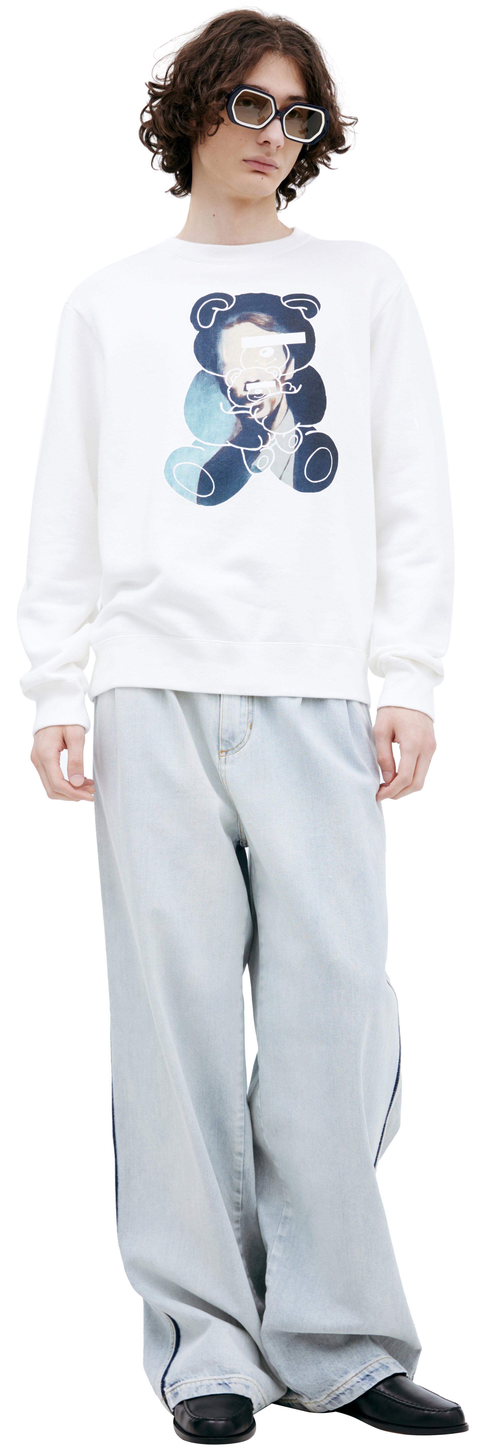 Undercover Белый свитшот с принтом