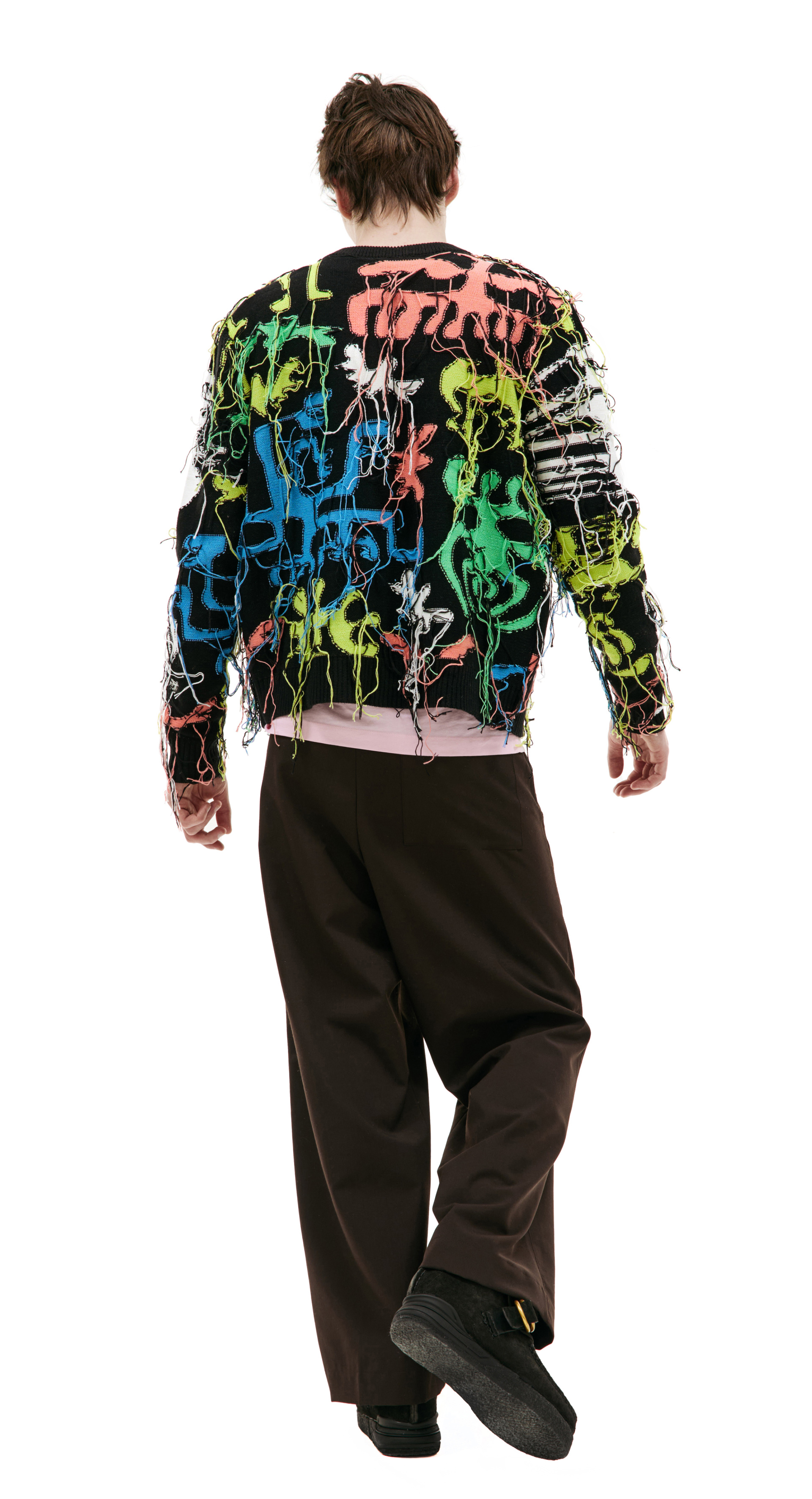 CHARLES JEFFREY LOVERBOY Вязаный кардиган с вышивкой интарсия