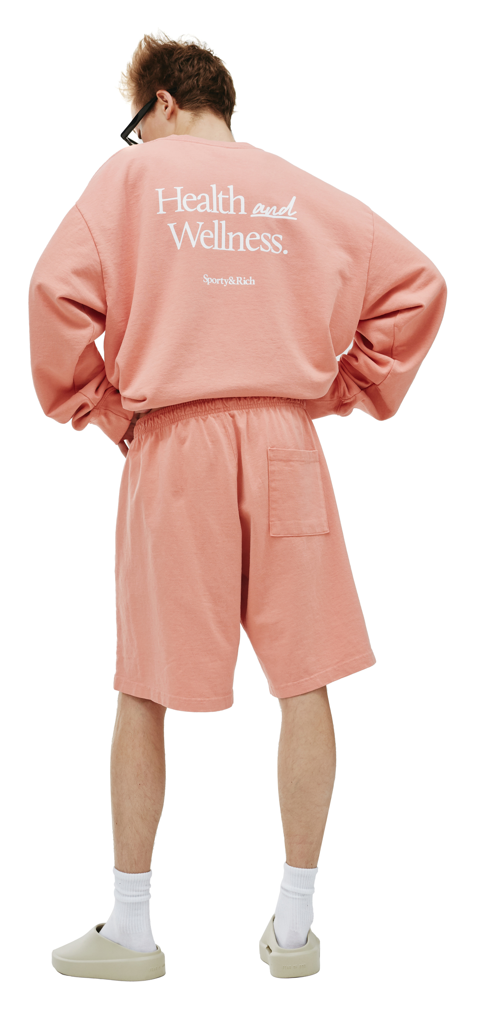 SPORTY & RICH Шорты с контрастным логотипом