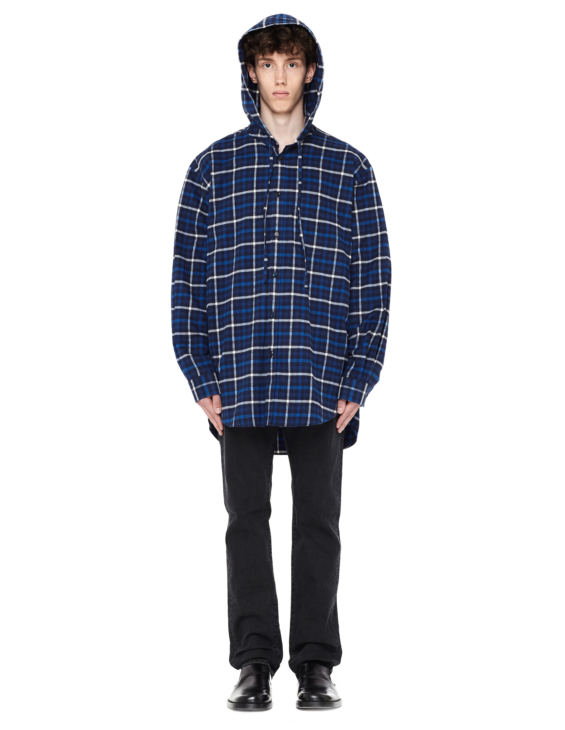 Balenciaga Хлопковая рубашка в клетку