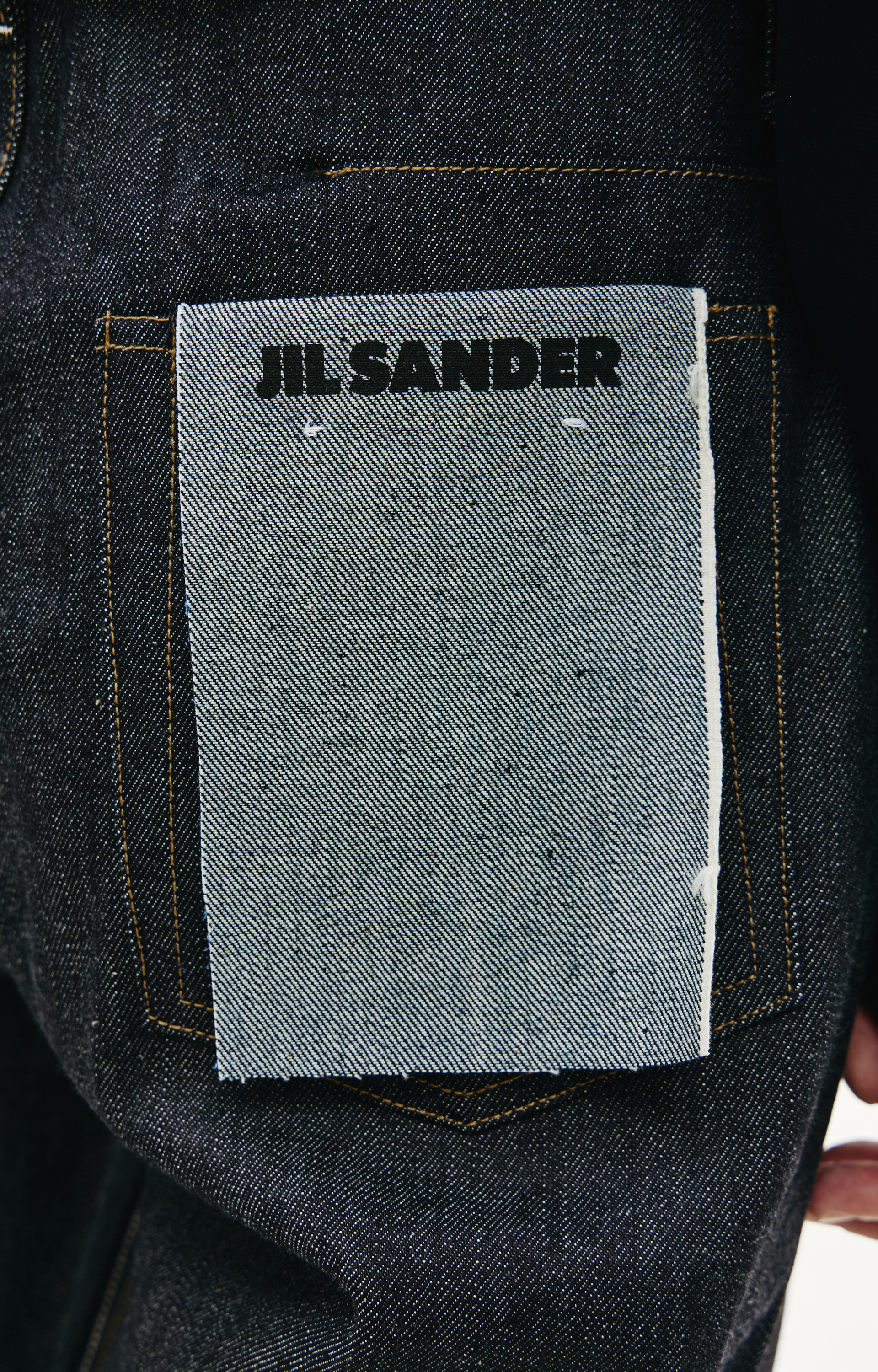 Jil Sander Прямые джинсы с патчем