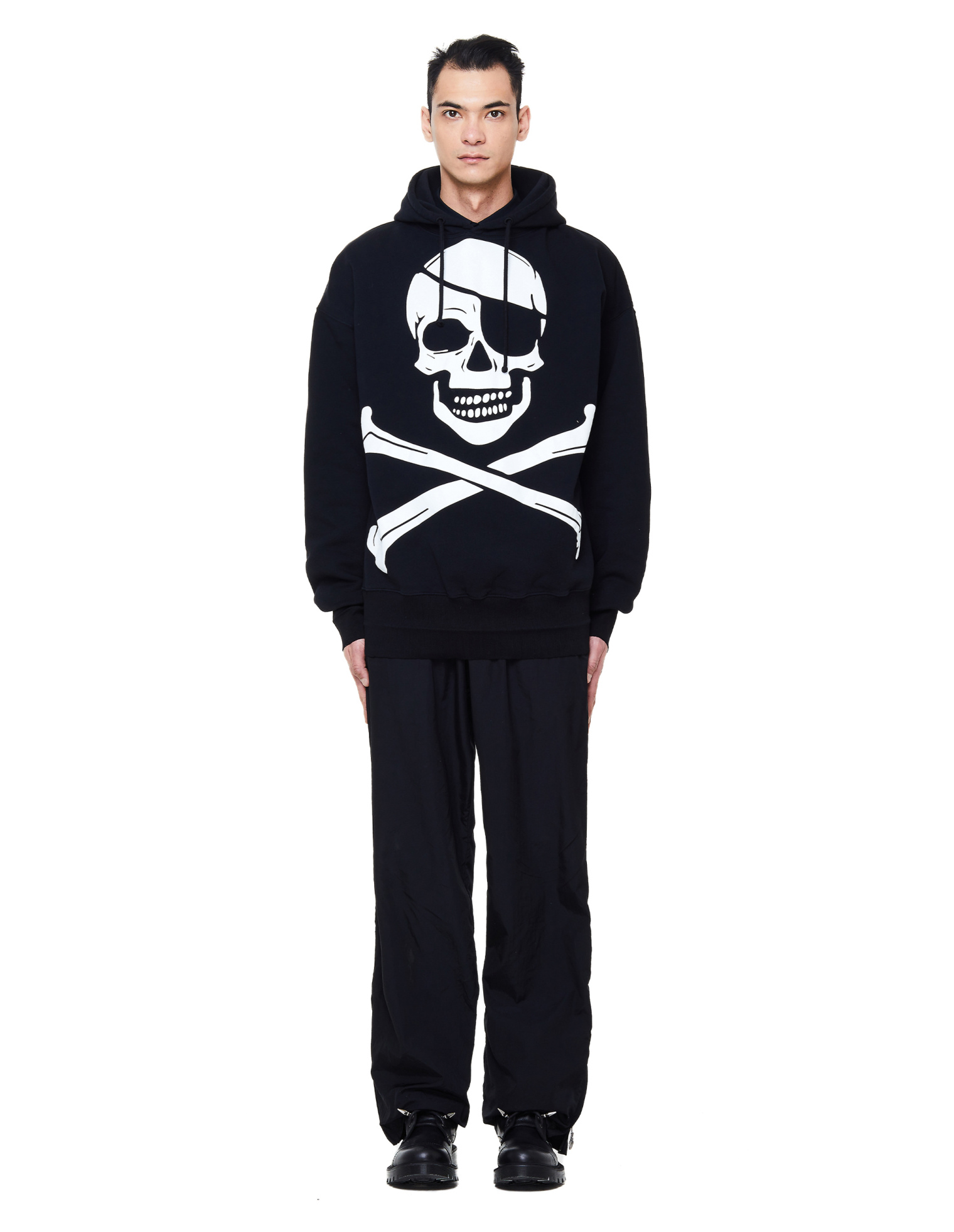 VETEMENTS Худи с черепом и шипами на капюшоне Pirate