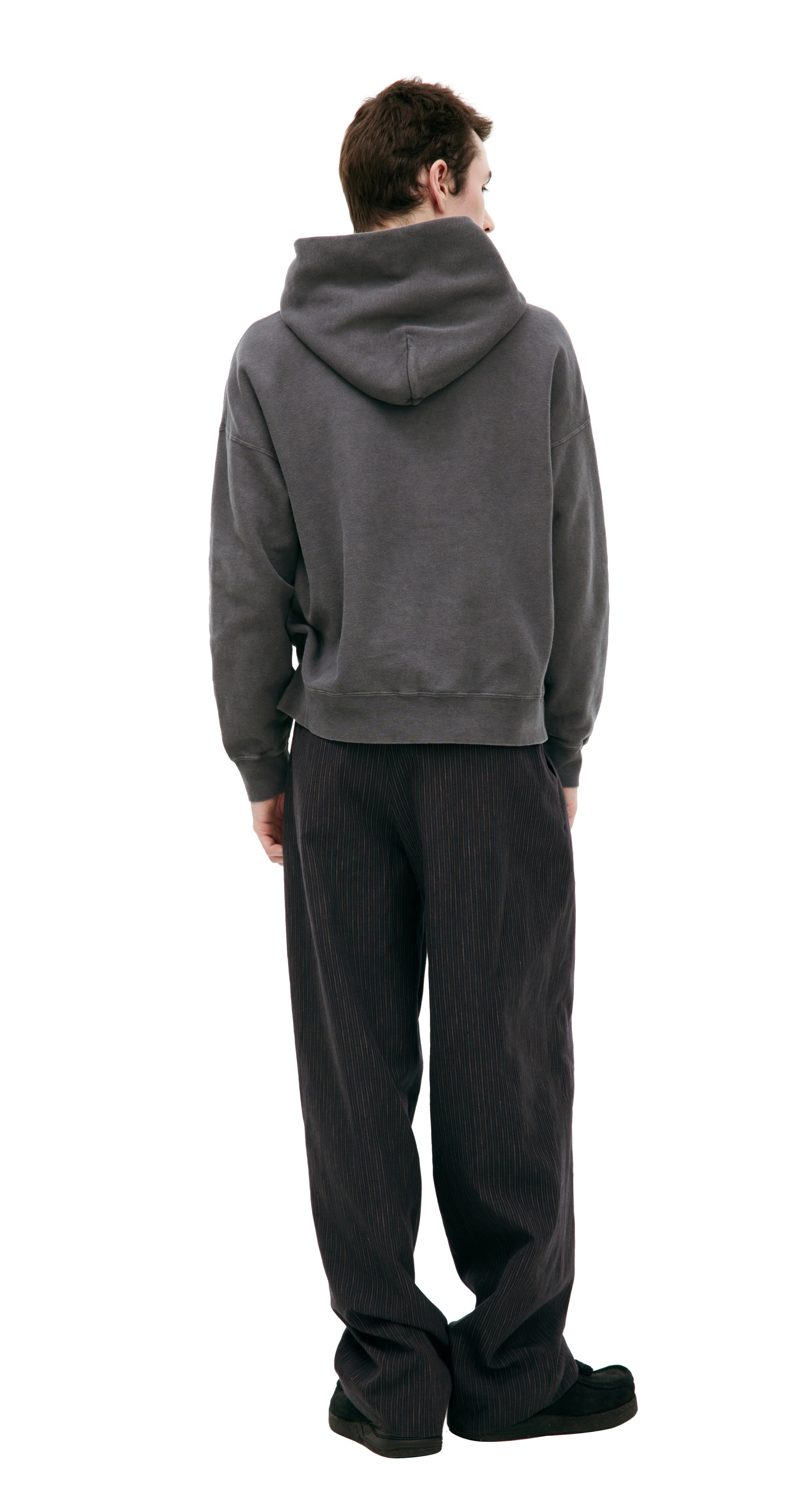 visvim Серое худи с накладным карманом