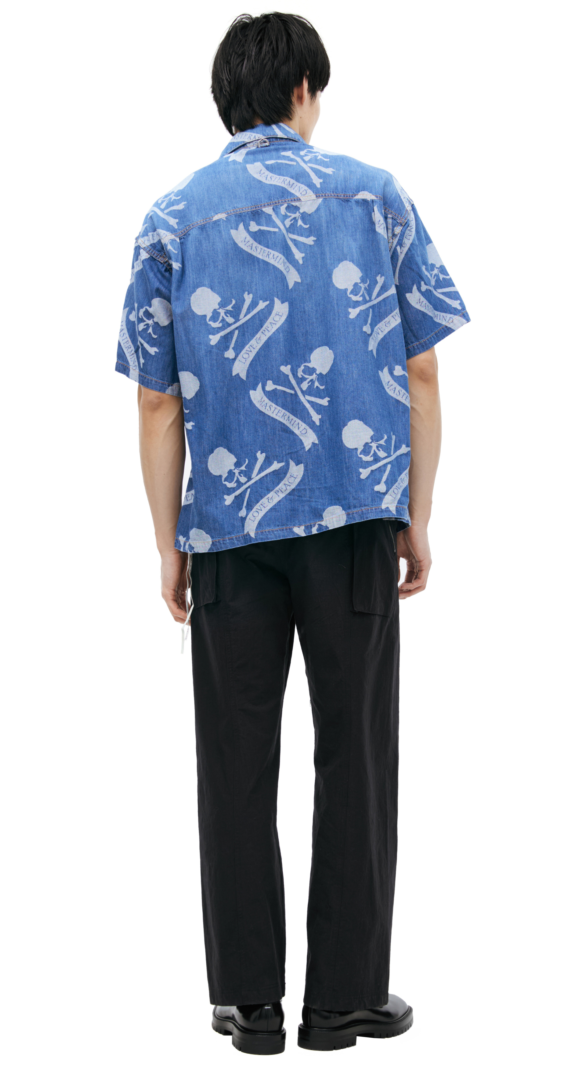 Mastermind WORLD Джинсовая рубашка с монопринтом