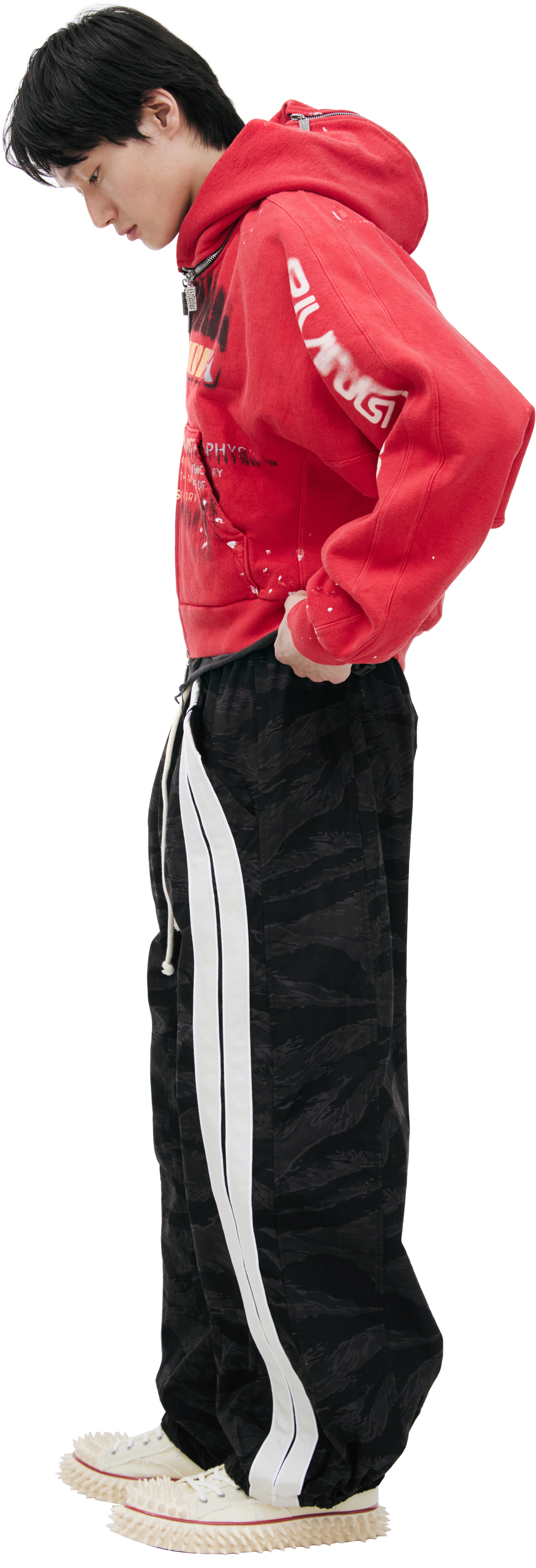 RRR123 Красное худи на молнии