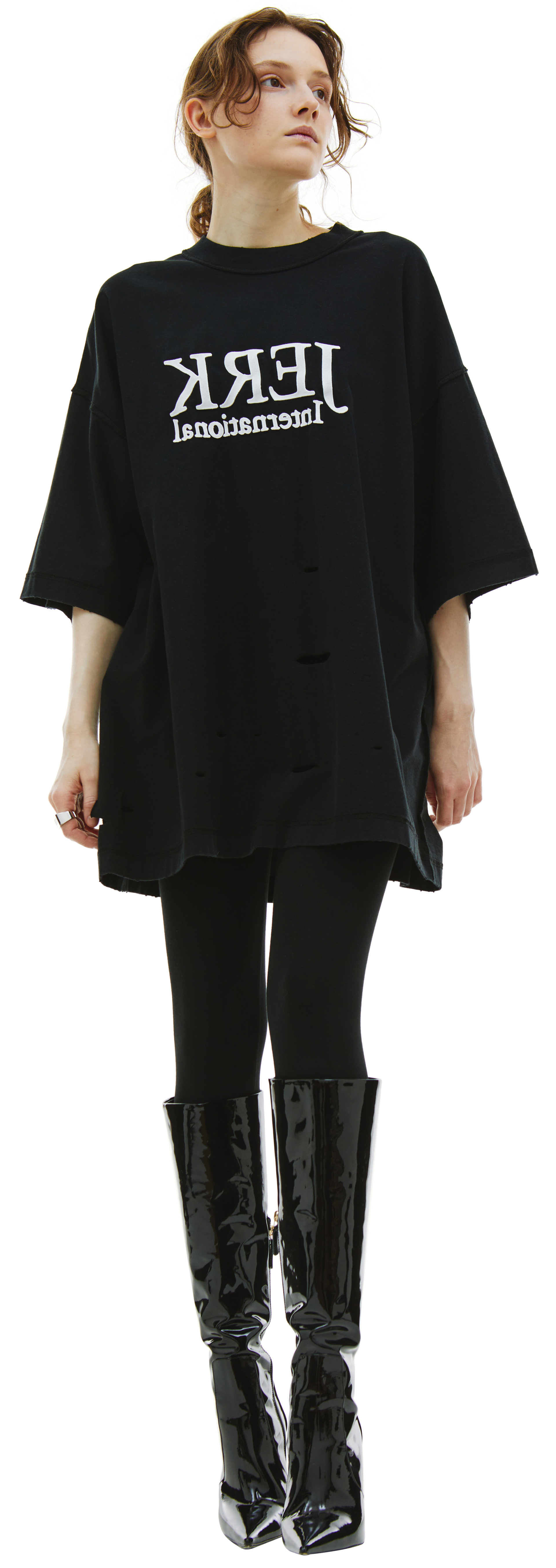 VETEMENTS Рваная футболка JERK