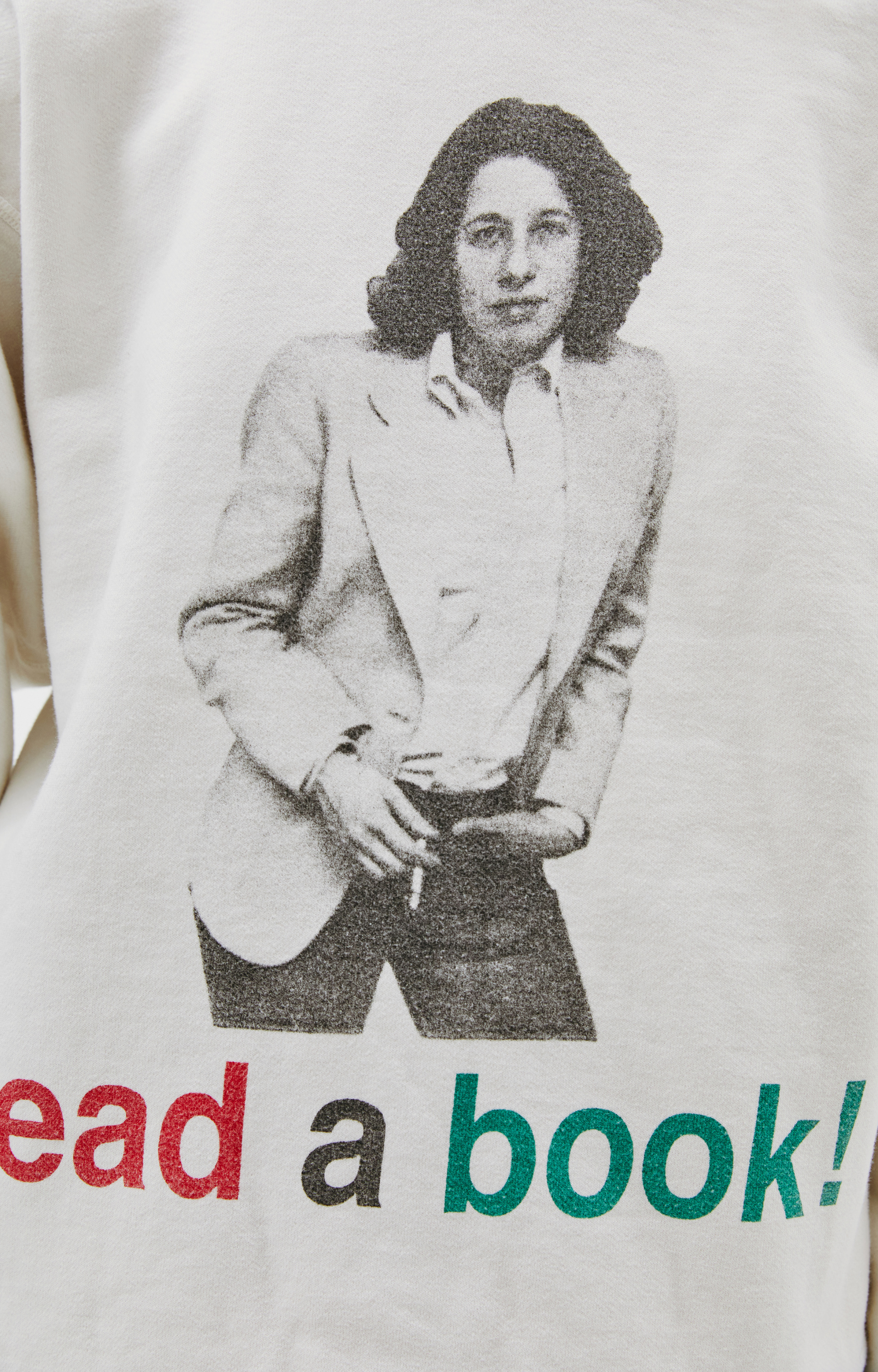 Saint Michael Белый свитшот c принтом Read a book