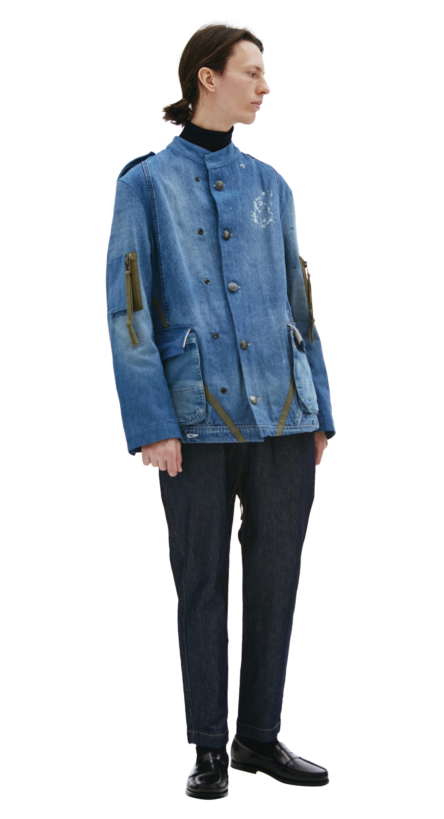 Greg Lauren Джинсовый пиджак Officer Ollie