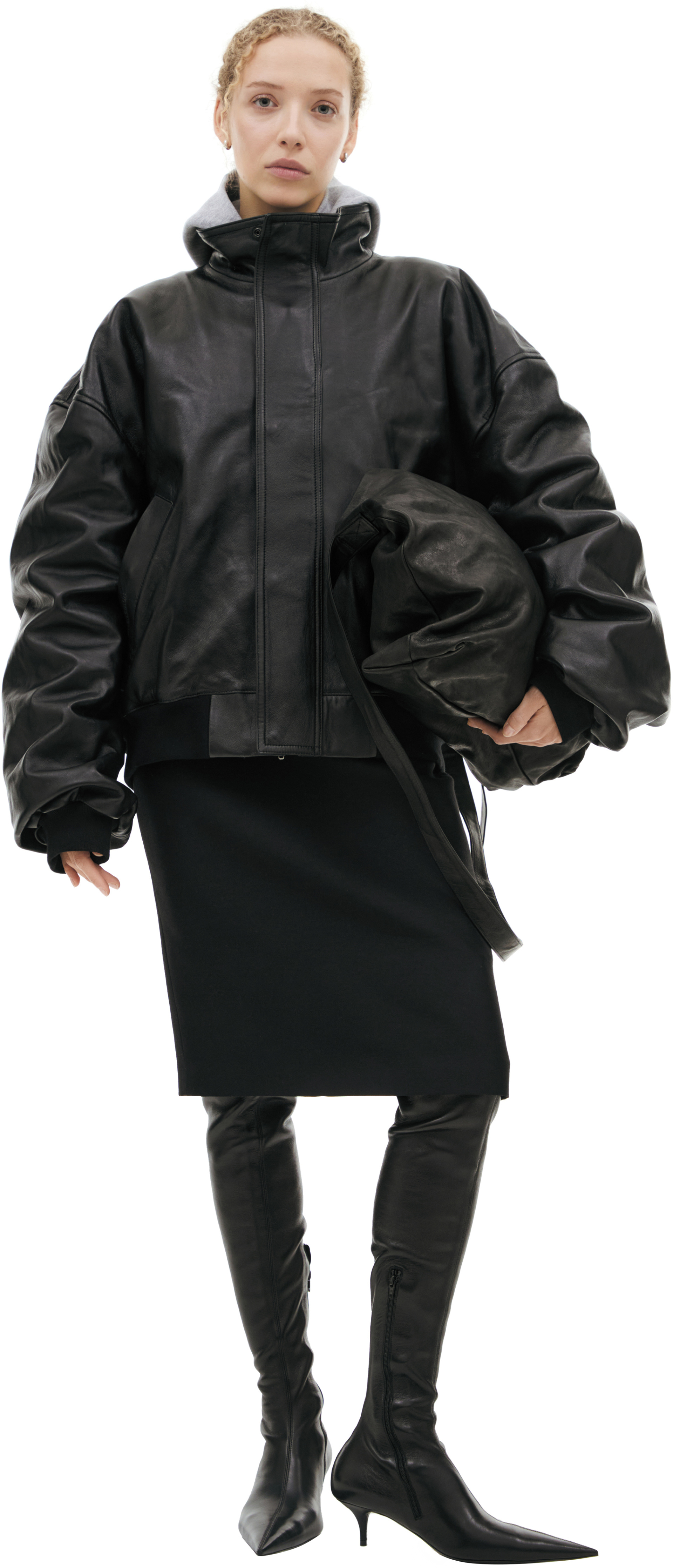 Balenciaga Черная куртка из кожи