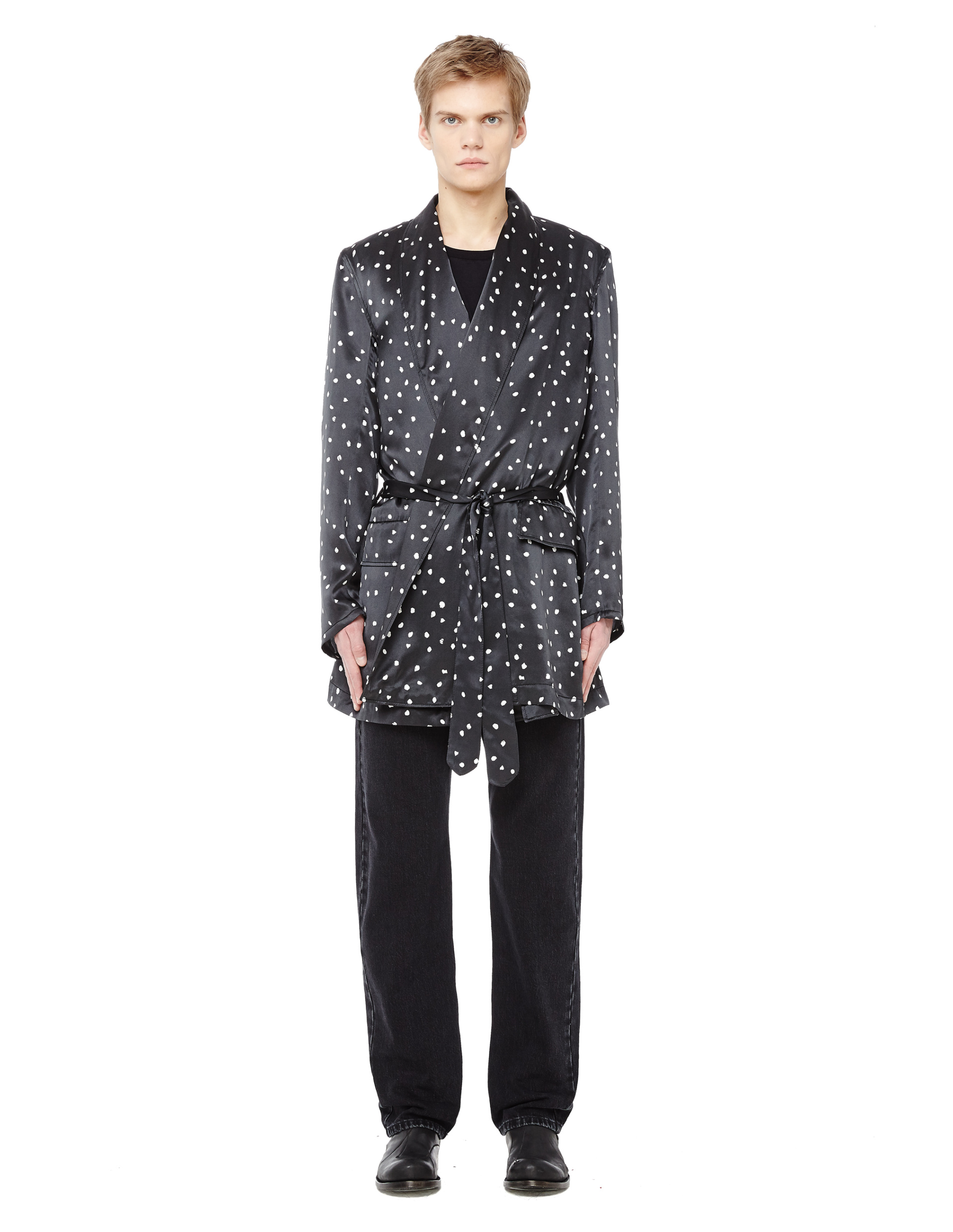 Ann Demeulemeester Шелковый пиджак в горох