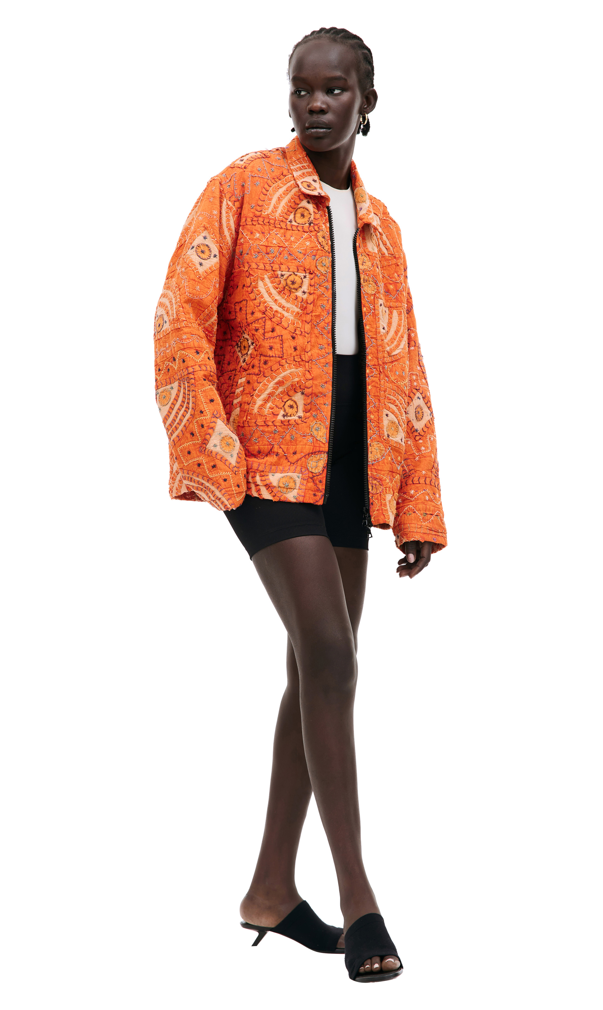 KARU RESEARCH Стеганая куртка с ручной вышивкой