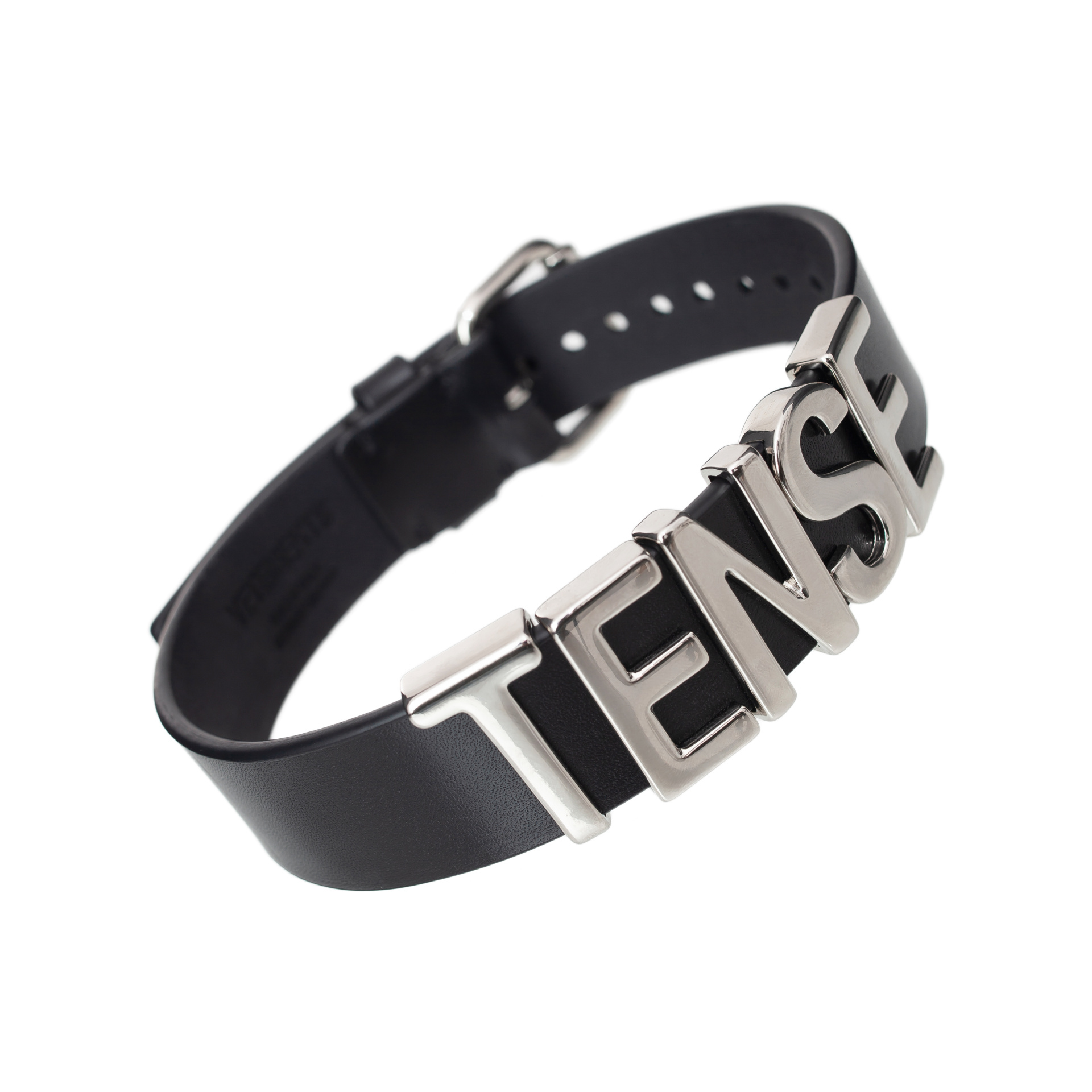 VETEMENTS Кожаный чокер с металлическими буквами