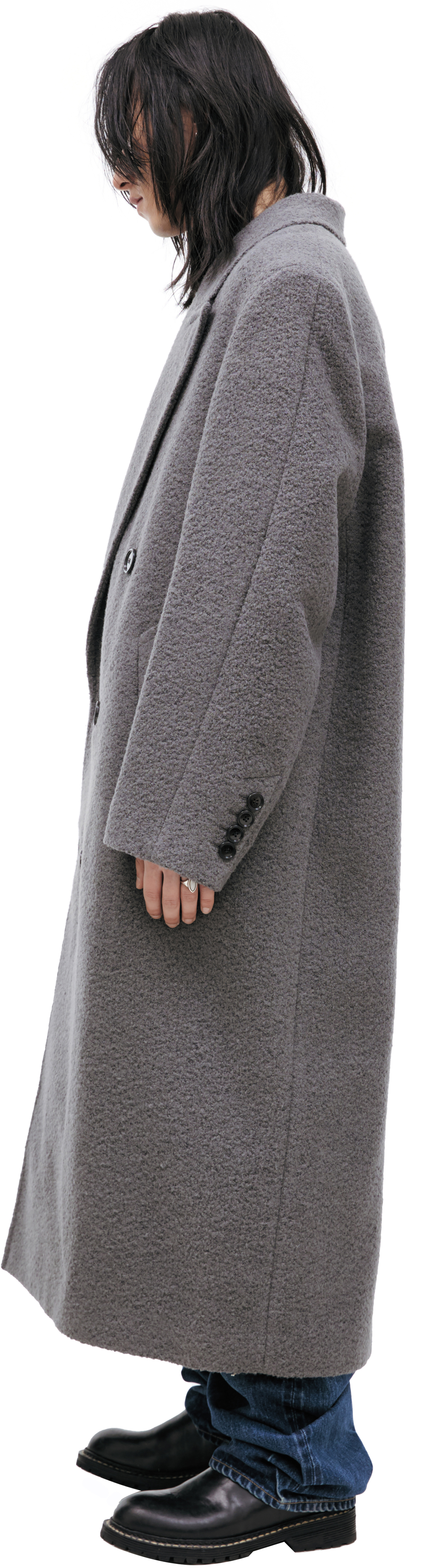 AMI PARIS Двубортное пальто из шерсти