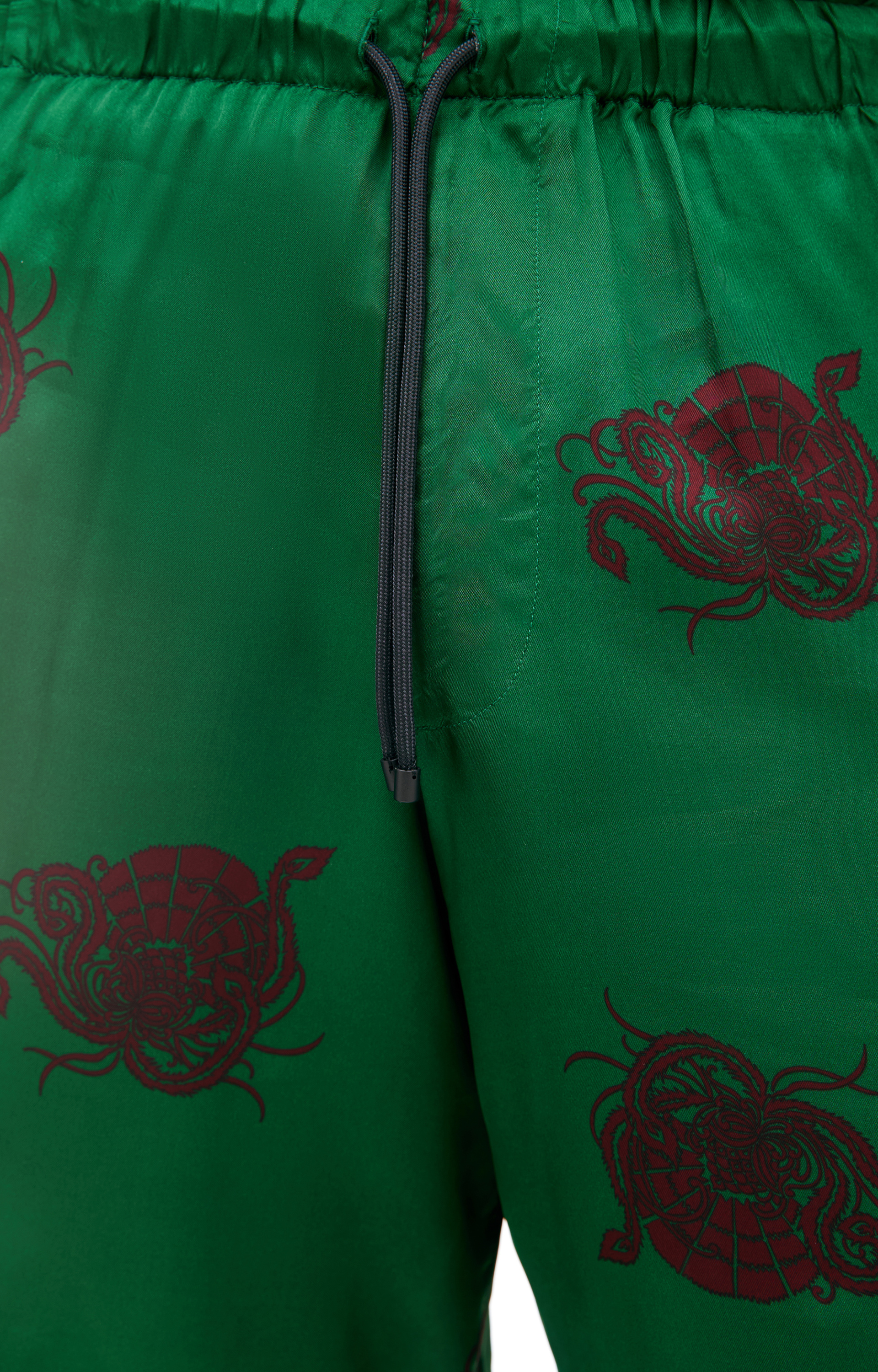 Dries Van Noten Зеленые шорты с монопринтом