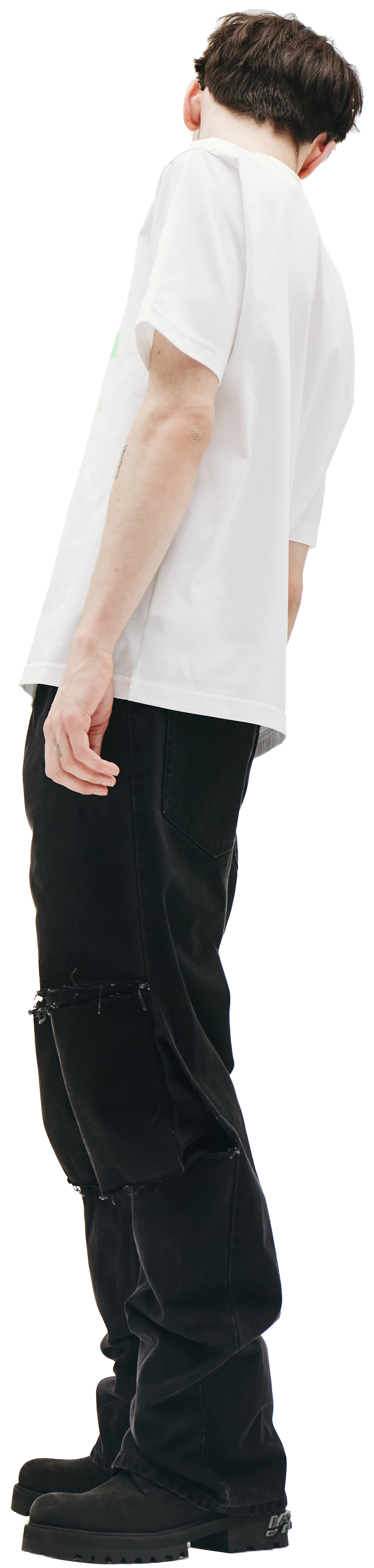 Junya Watanabe Хлопковая футболка с принтом Dobri