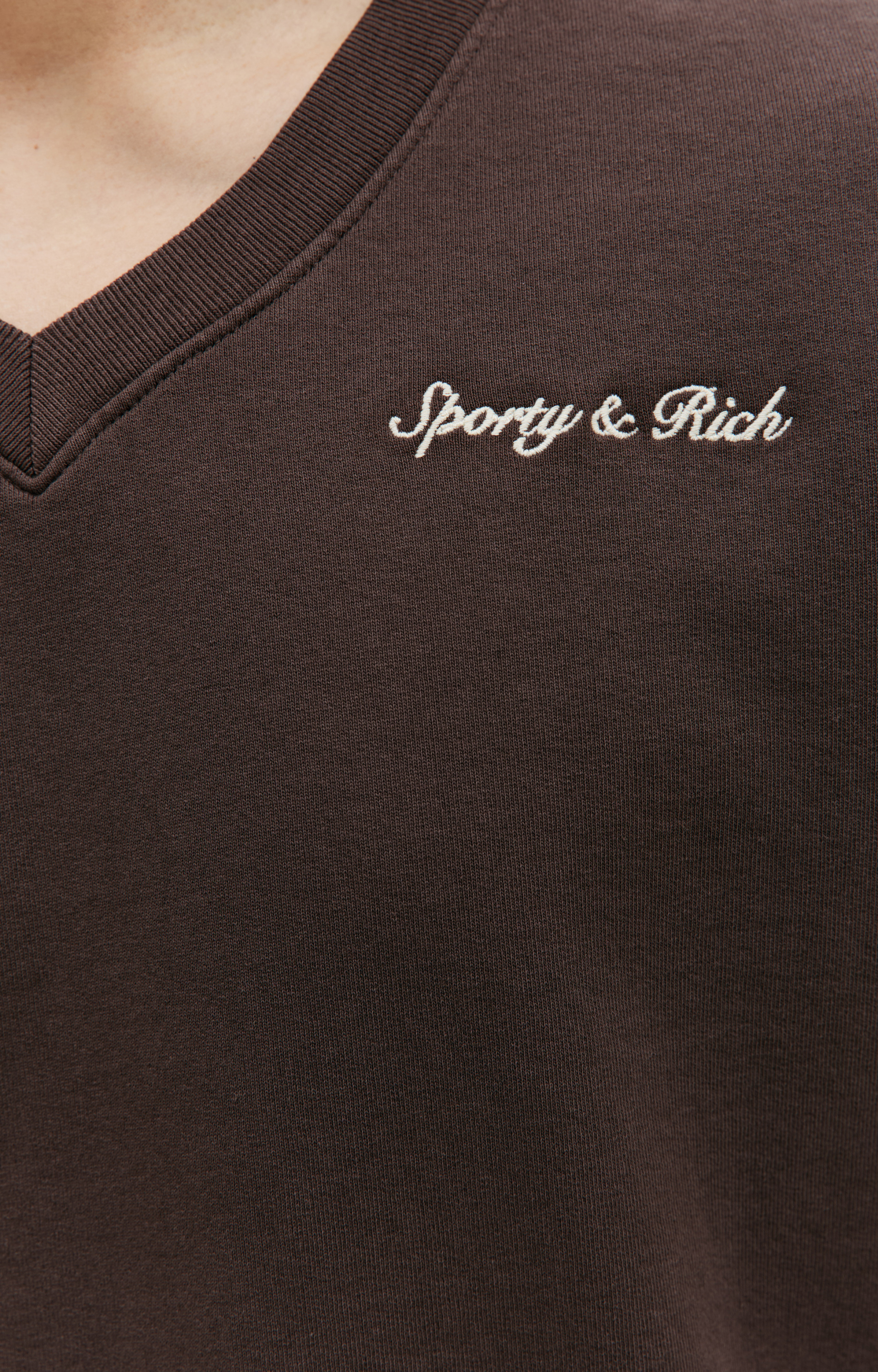 SPORTY & RICH Жилет с V-вырезом и вышивкой логотипа