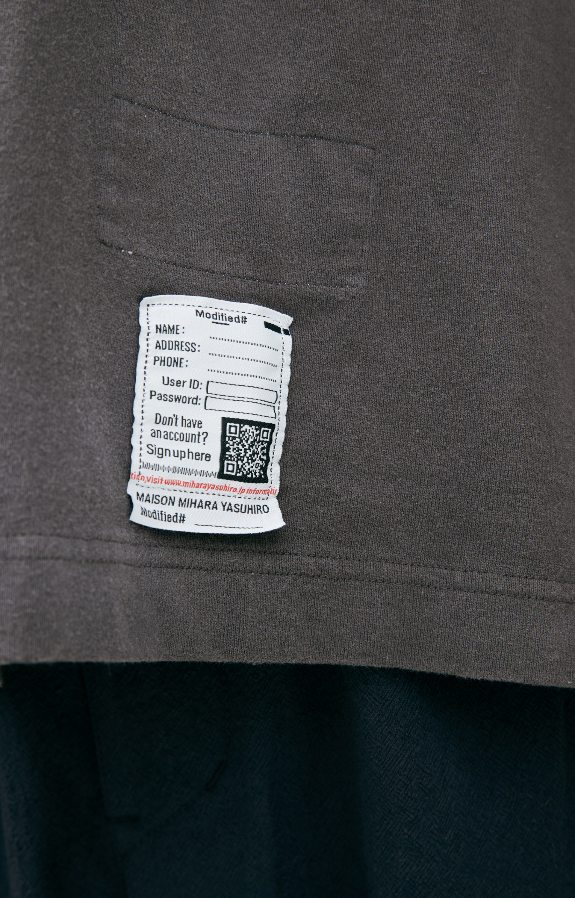 Maison Mihara Yasuhiro Хлопковая футболка с принтом