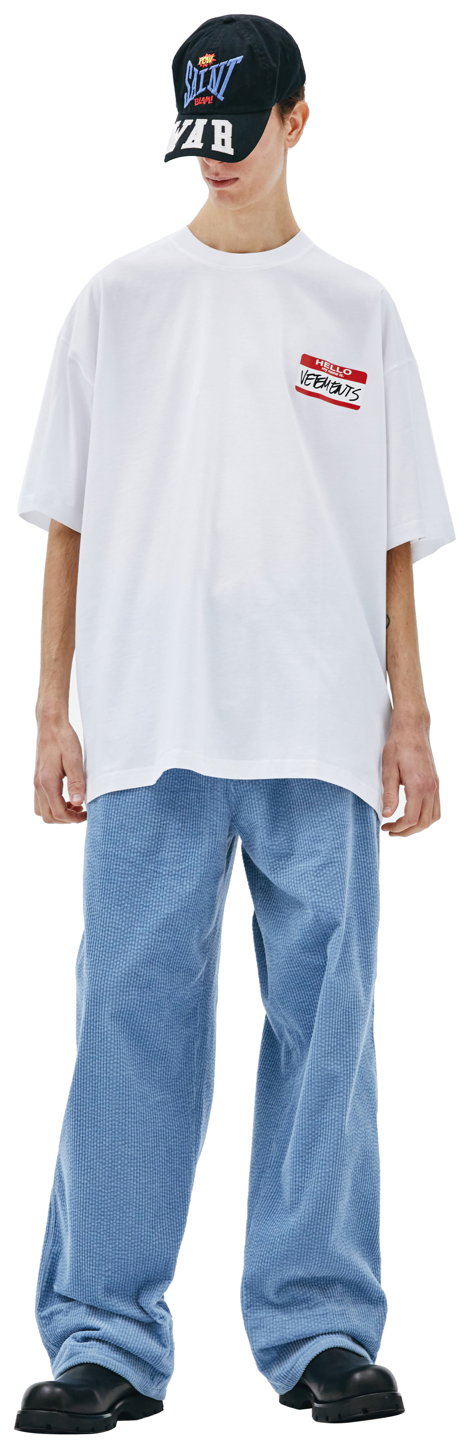 VETEMENTS Белая футболка с патчем
