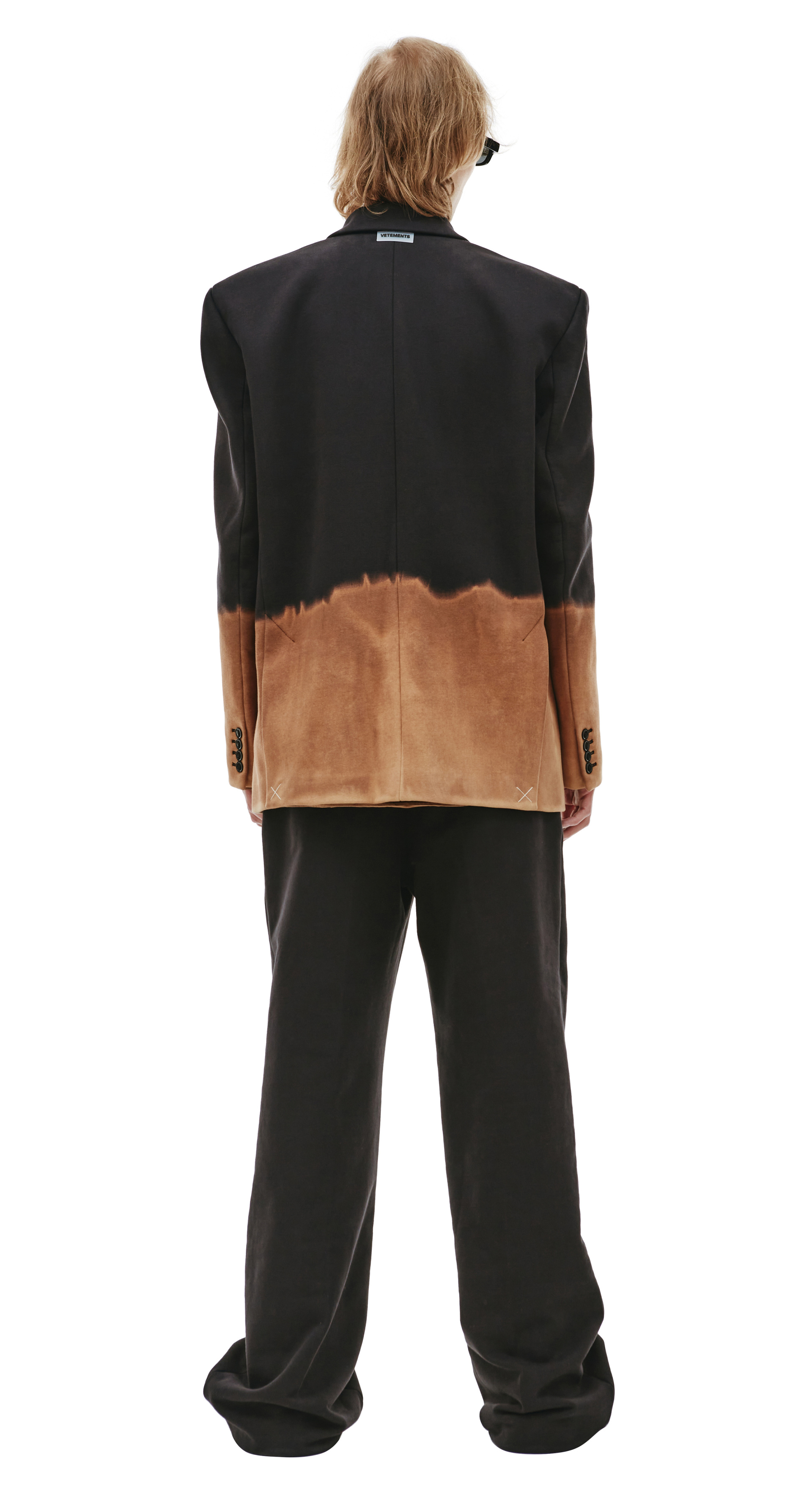 VETEMENTS Оверсайз пиджак с эффектом тай дай