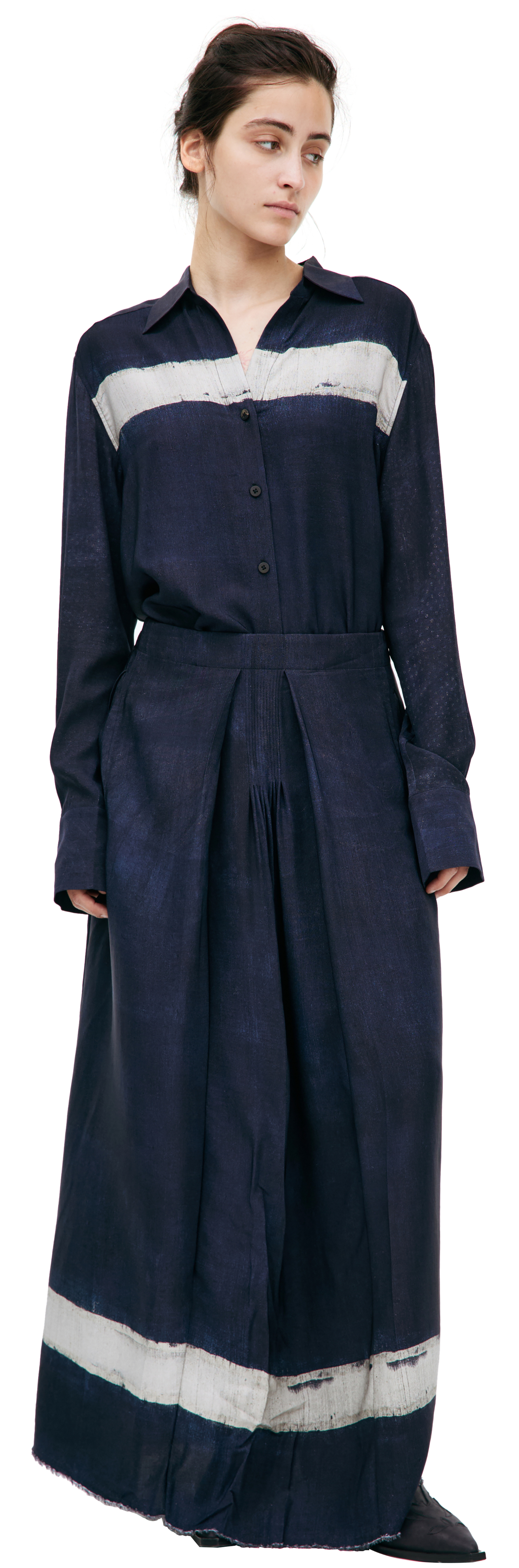 Ziggy Chen Шелковая юбка макси