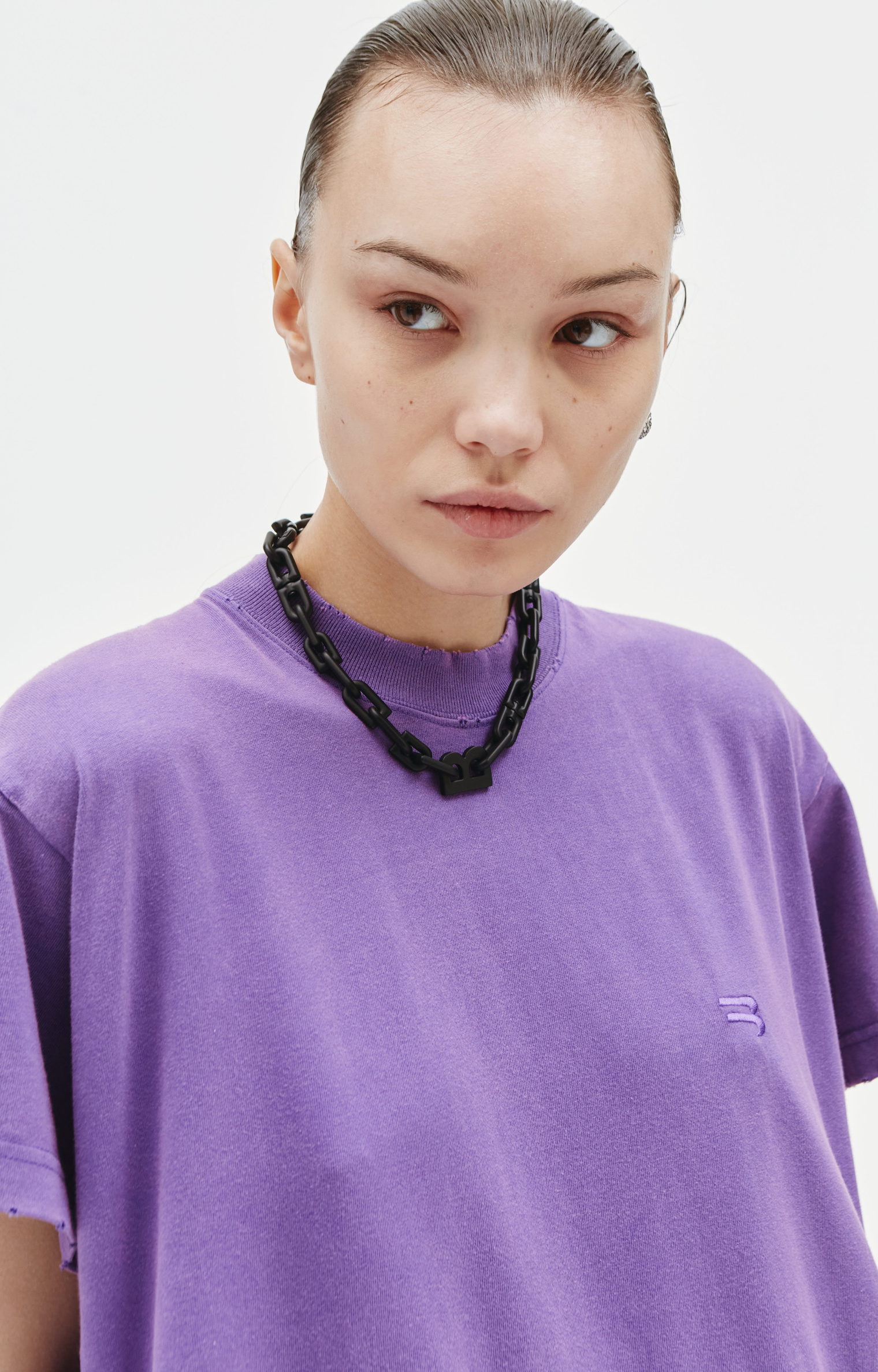 Balenciaga Комбинированное платье с логотипом