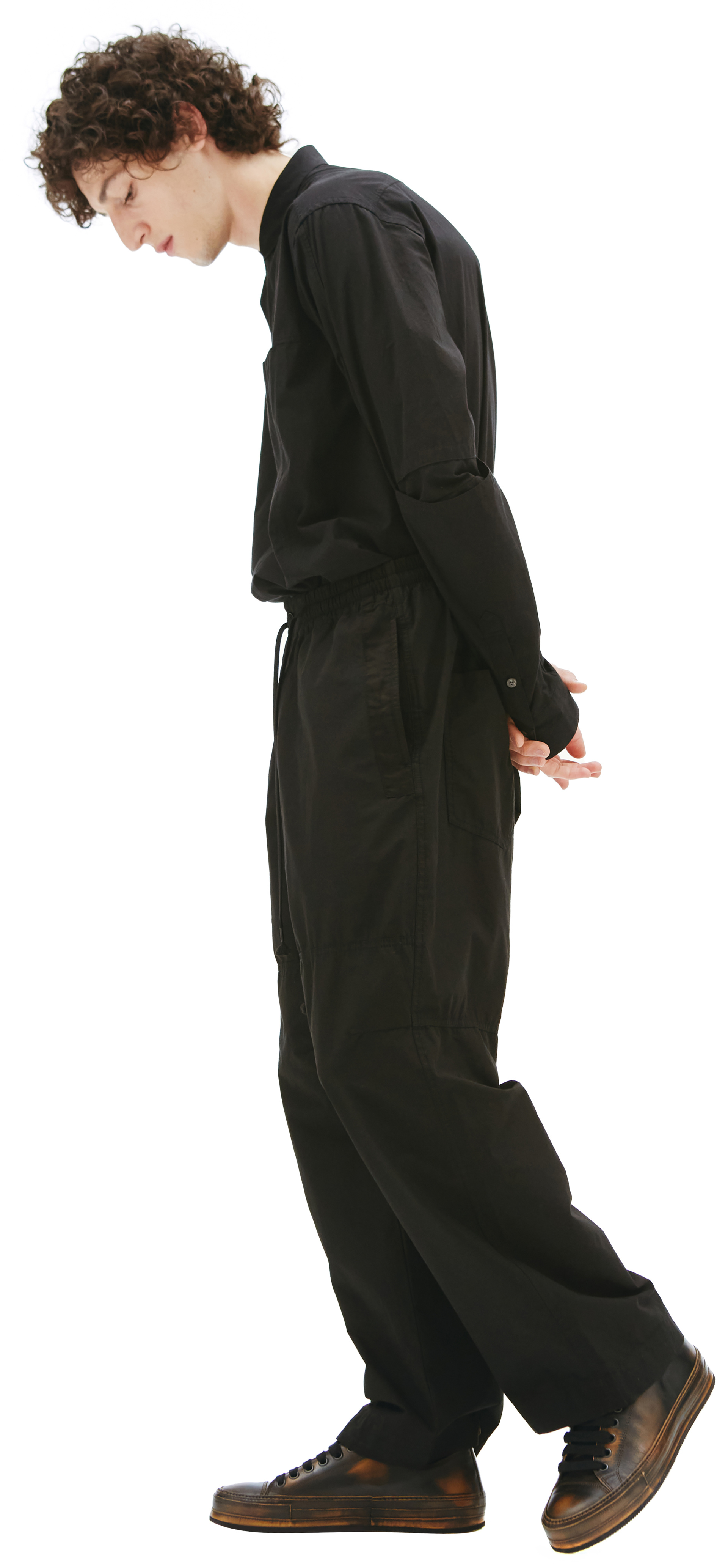 The Viridi-Anne Черные широкие брюки