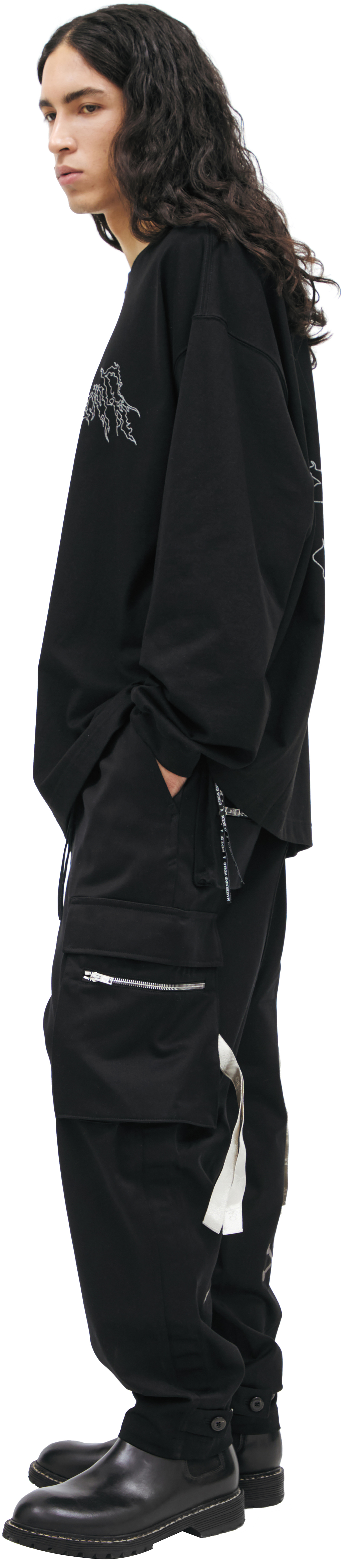 Mastermind WORLD Черный лонгслив с логотипом