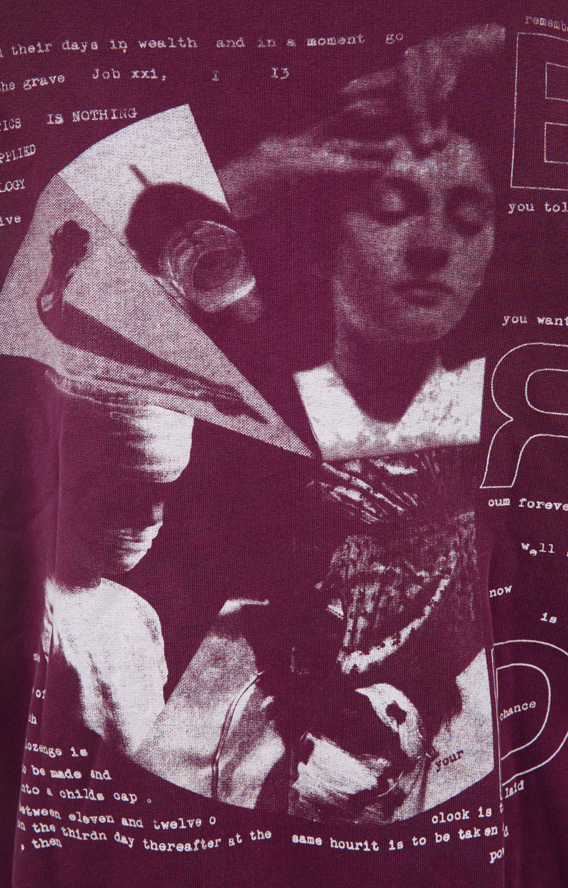 Enfants Riches Déprimés Бордовое худи с принтом