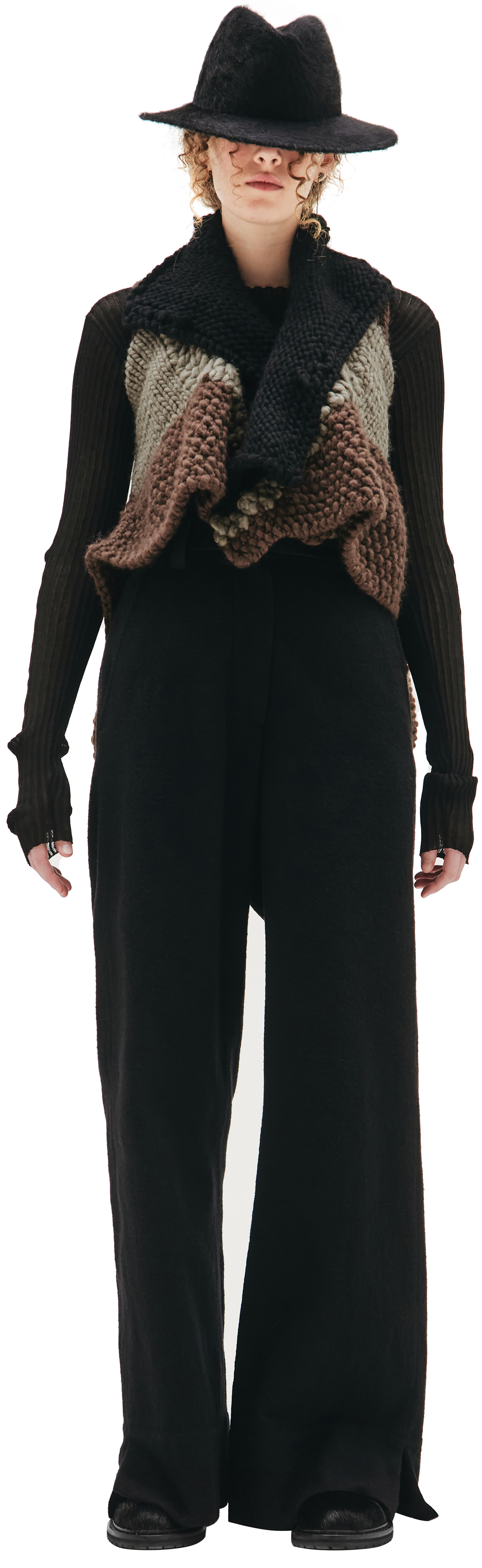 HUN Rick Owens Шерстяной жилет крупной вязки