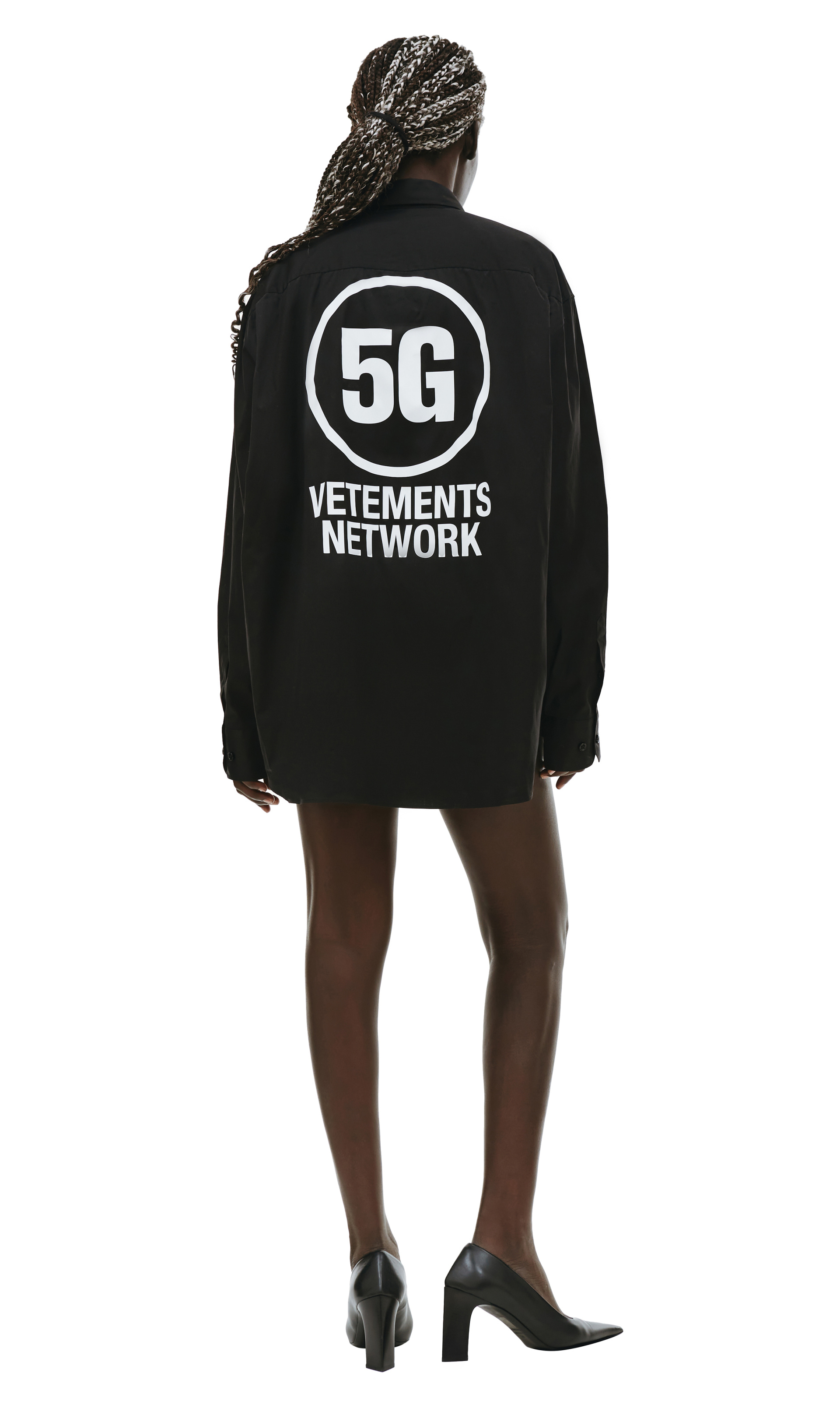 VETEMENTS Рубашка с контрастным принтом 5G