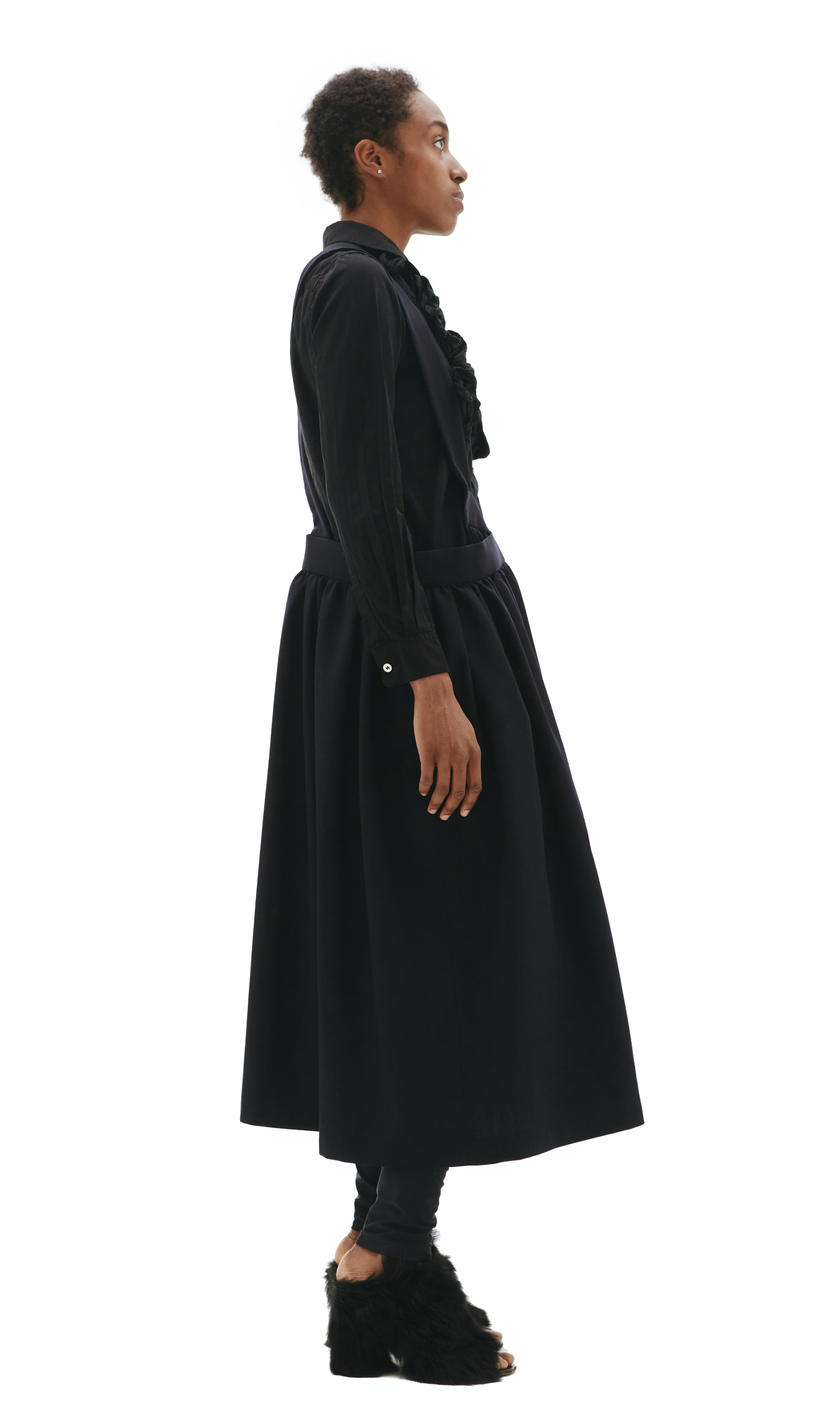 Comme des Garcons CdG Шерстяная юбка с лямками