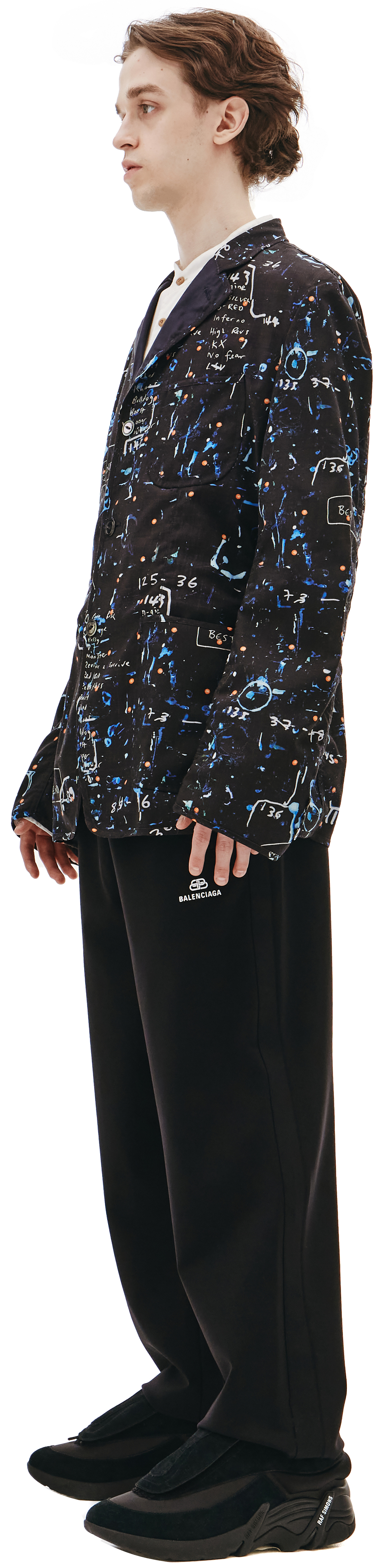 Junya Watanabe Черный пиджак из шерсти