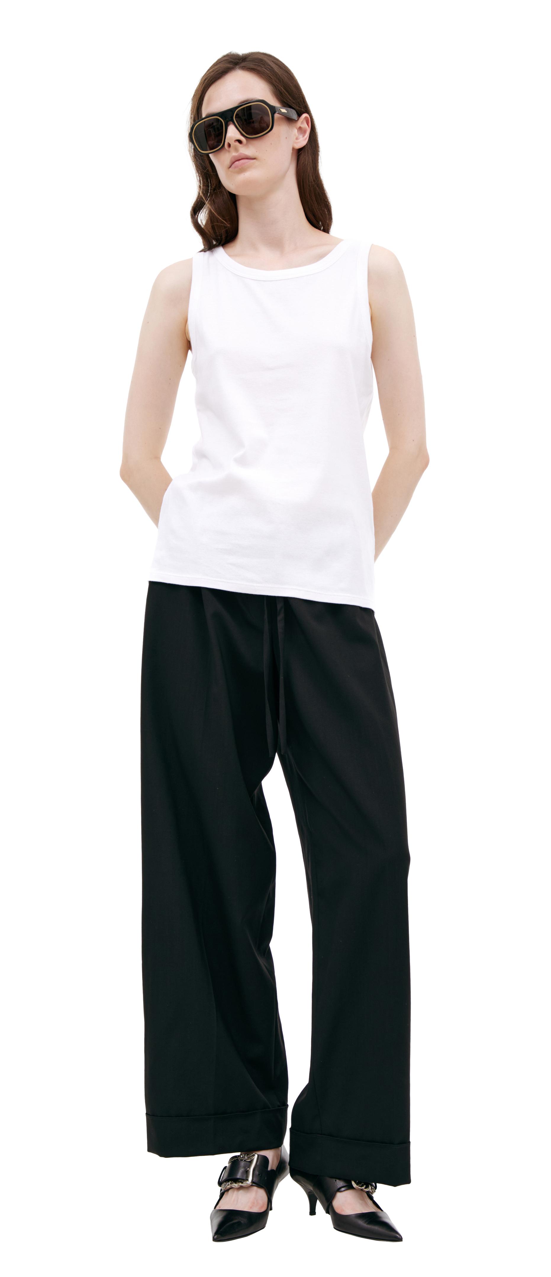 The Row Белый топ из хлопка