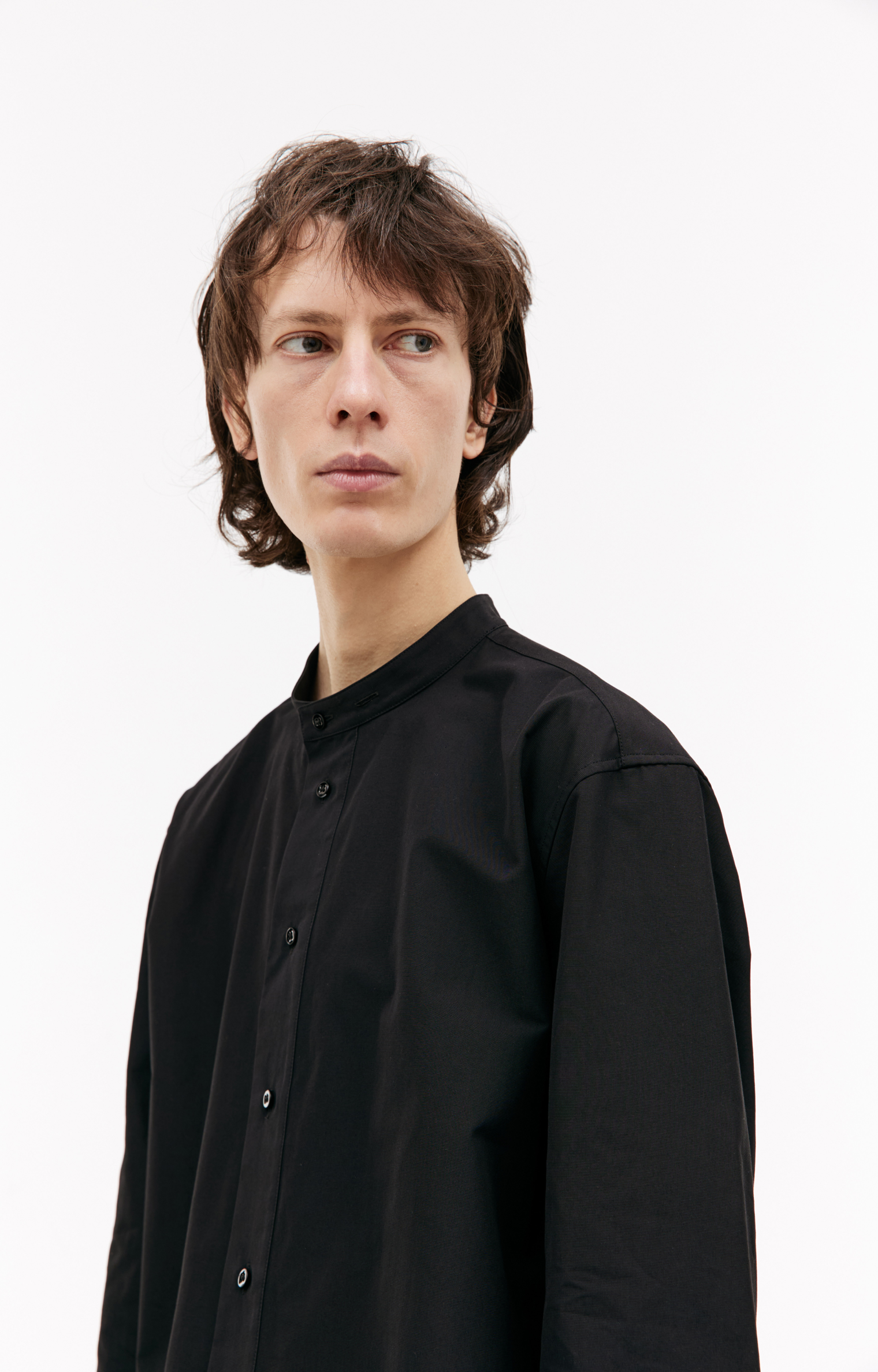 Jil Sander Хлопковая рубашка Monday P.M. с воротником-стойкой
