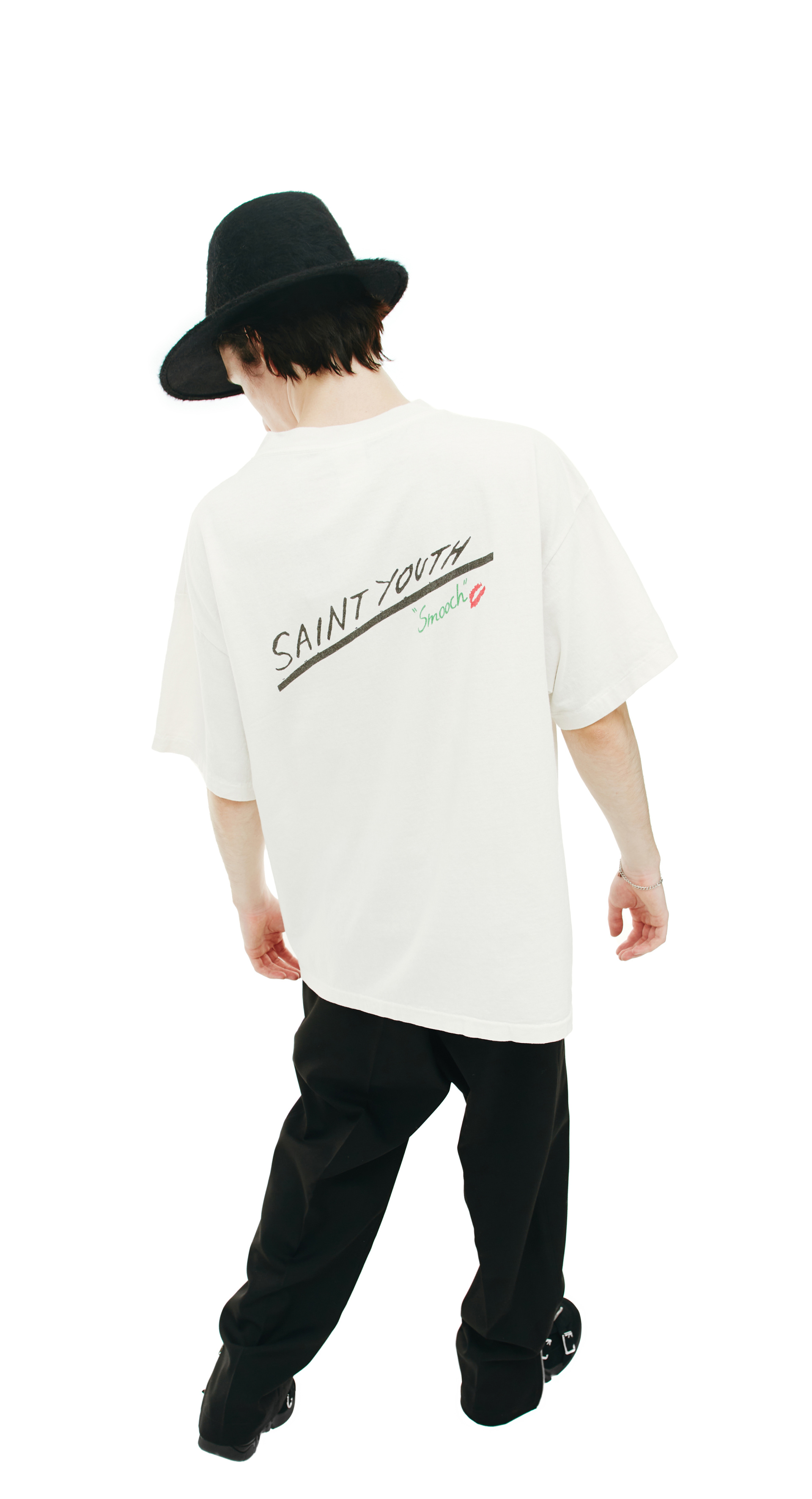 Saint Michael Белая футболка с принтом