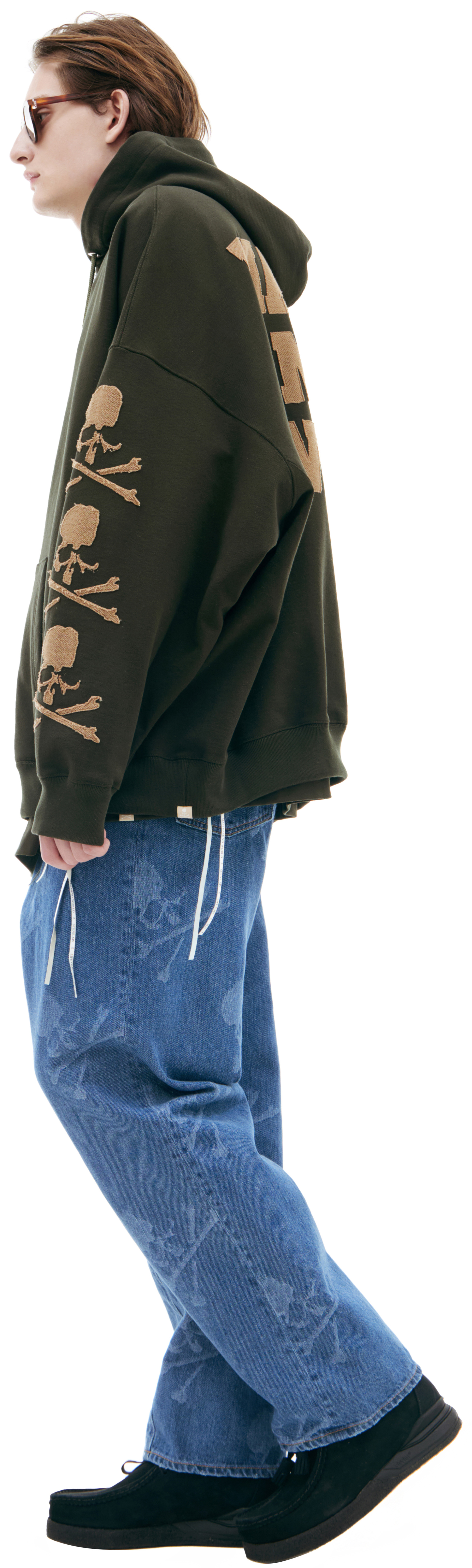 Mastermind WORLD Хаки худи на молнии