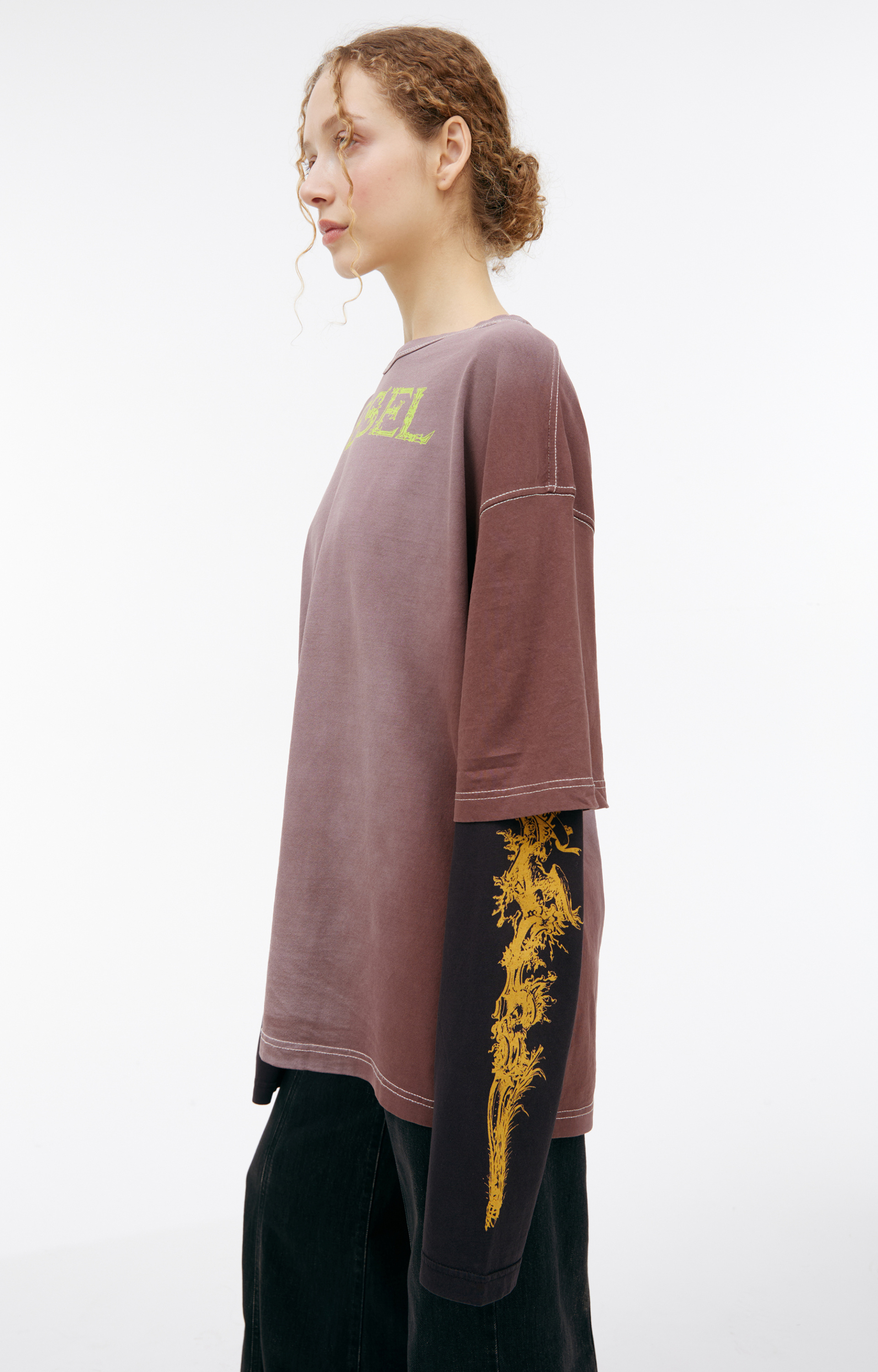 Diesel Двуслойный лонгслив с логотипом