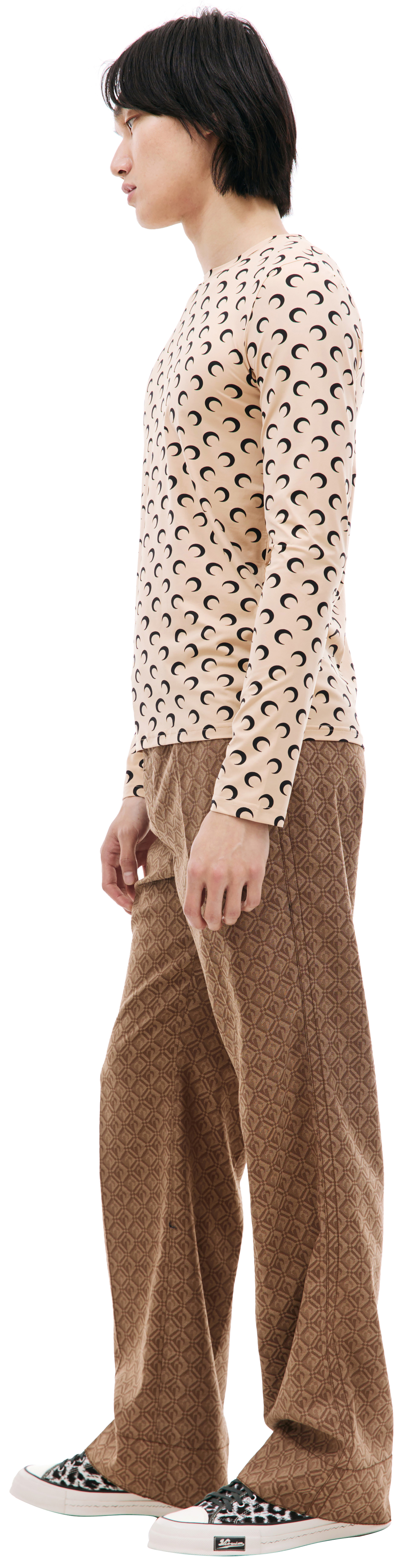 MARINE SERRE Лонгслив с монопринтом Moon