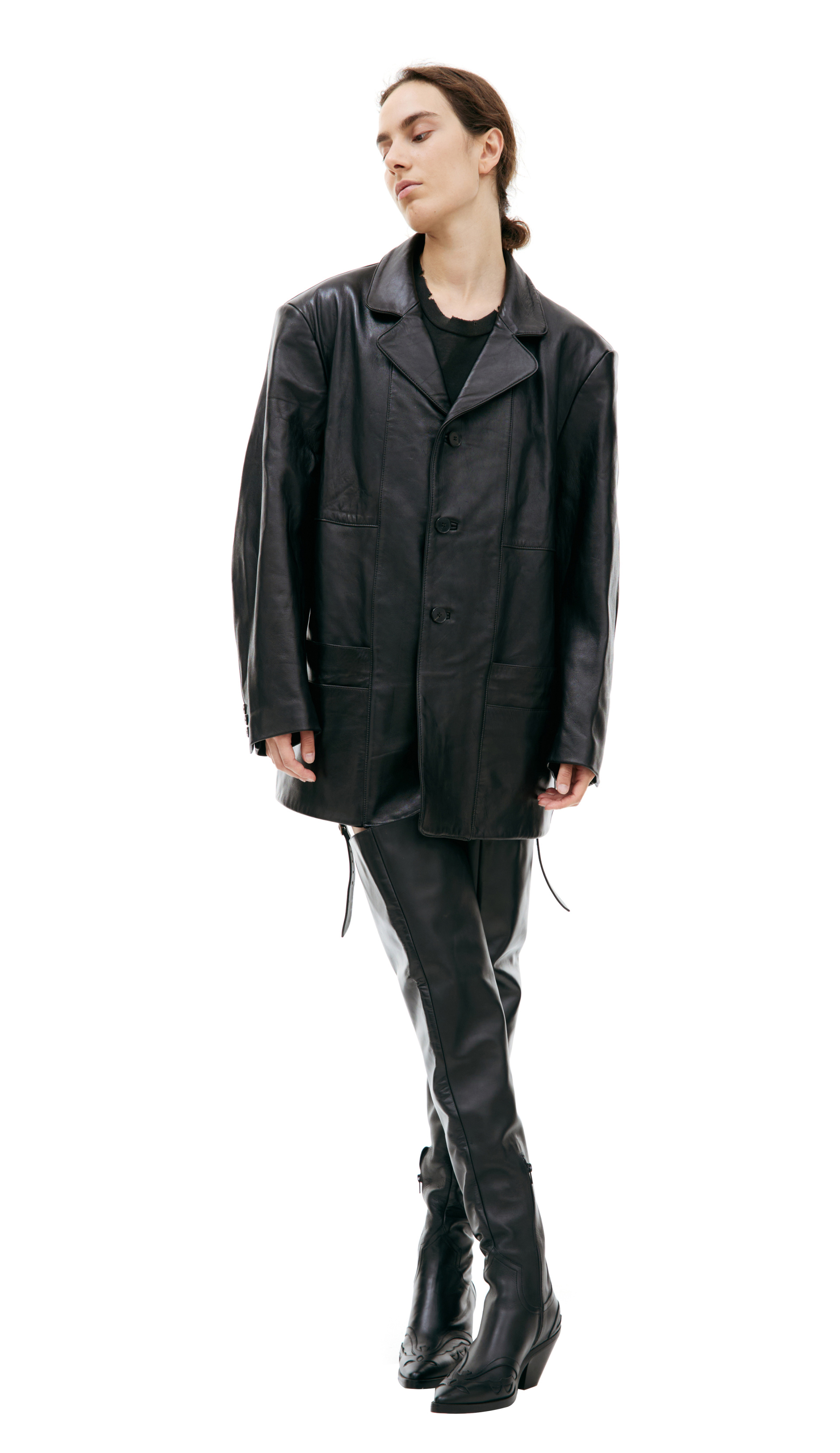 Enfants Riches Déprimés Кожаные ботфорты с ремнем