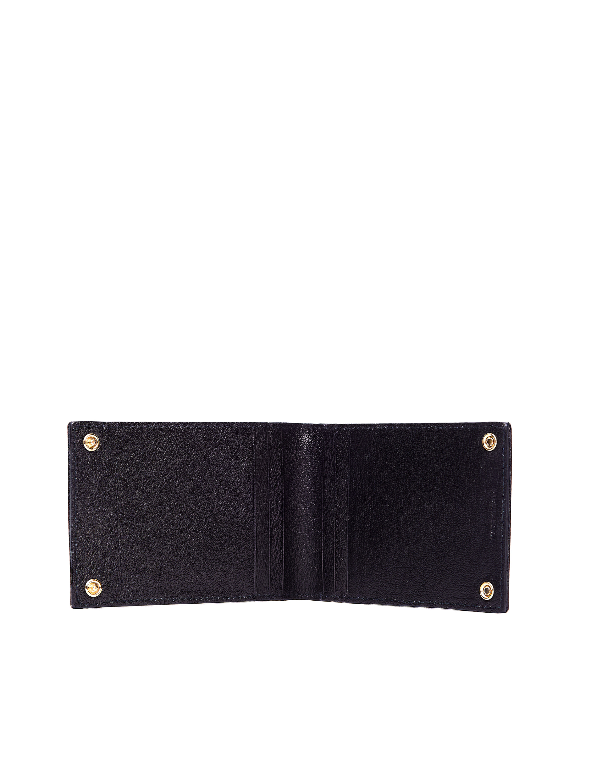 Ugo Cacciatori Черный кардхолдер из фактурной кожи на кнопках
