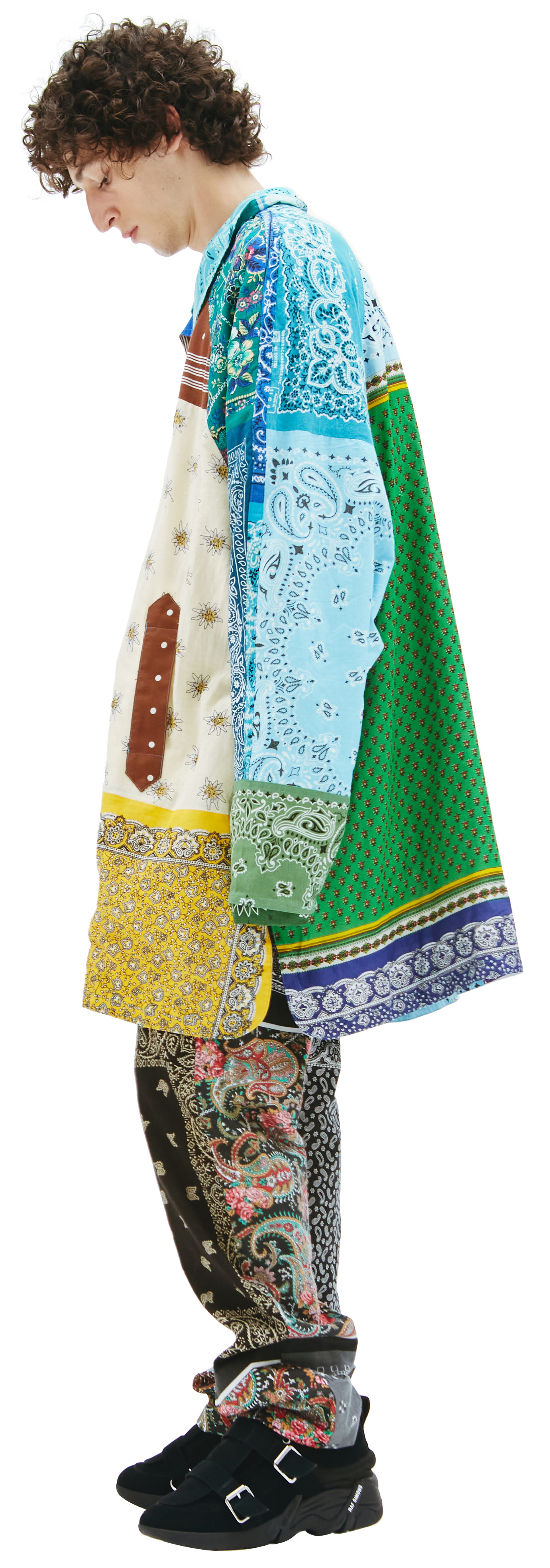 Children of the discordance Оверсайз куртка с нашивками из бандан