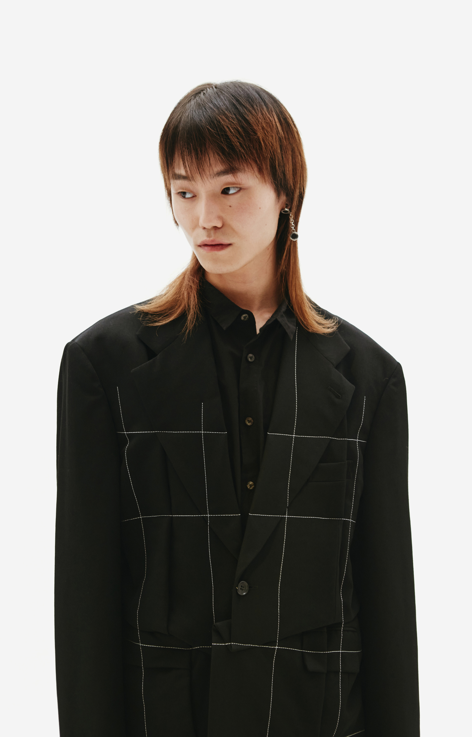 Comme des Garcons Homme plus Черный пиджак из шерсти