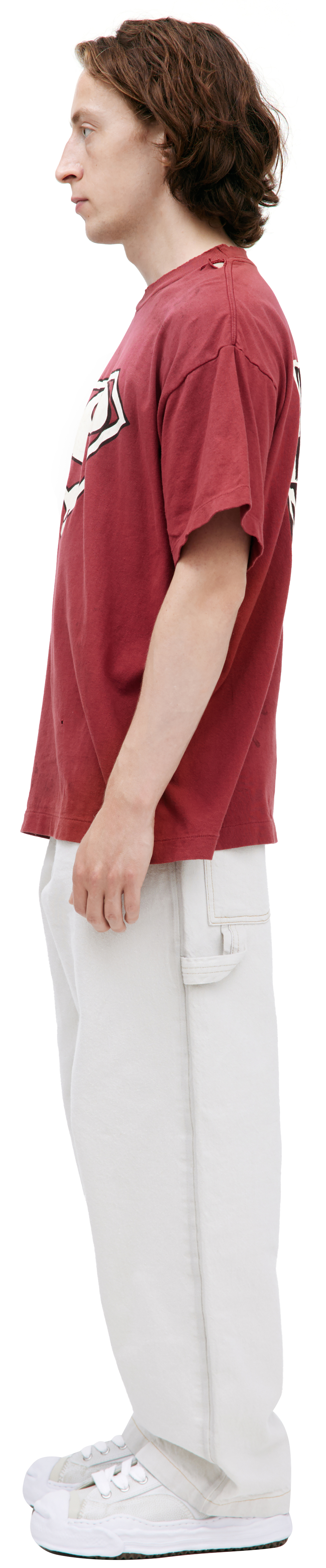 Saint Mxxxxxx Красная футболка с принтом