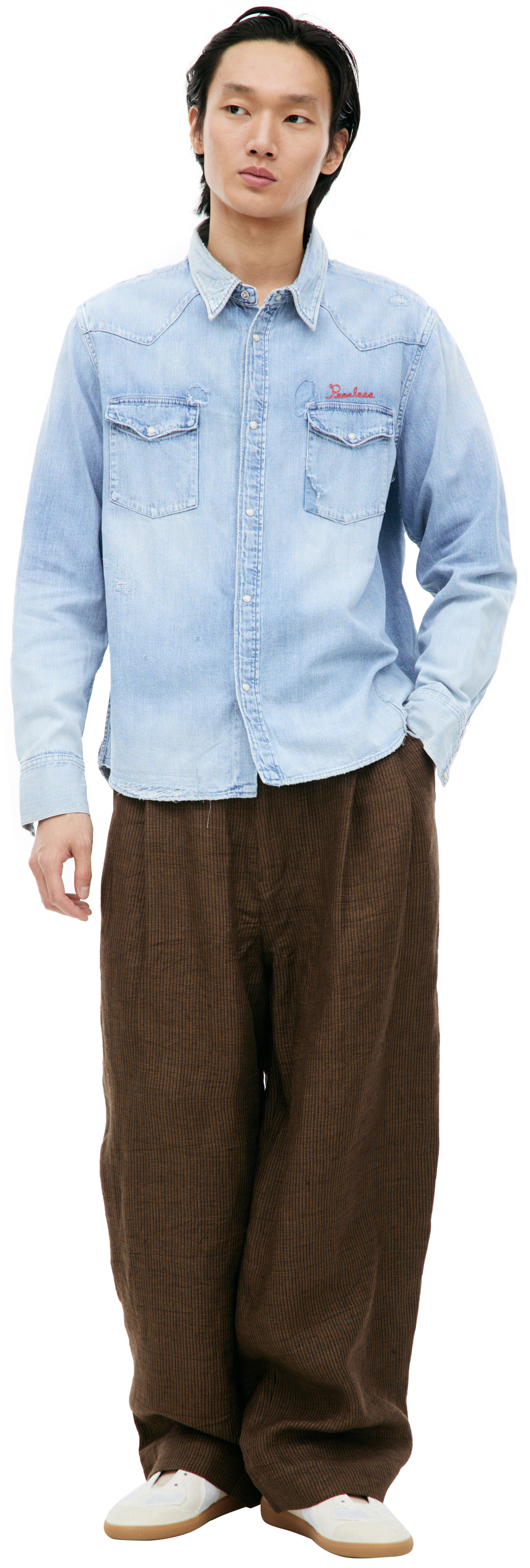 visvim Джинсовая рубашка с логотипом