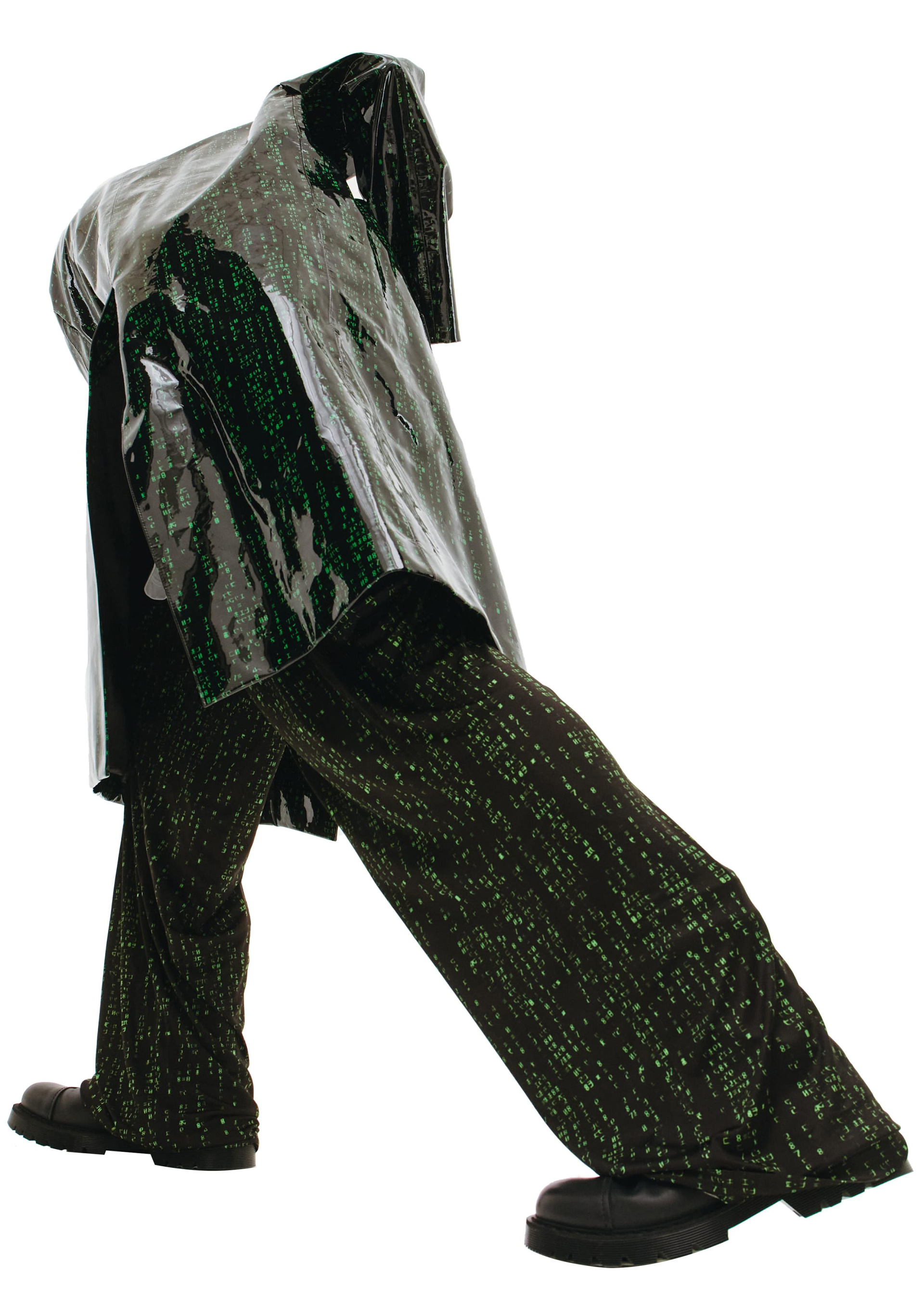 VETEMENTS Лаковое пальто с принтом Матрица