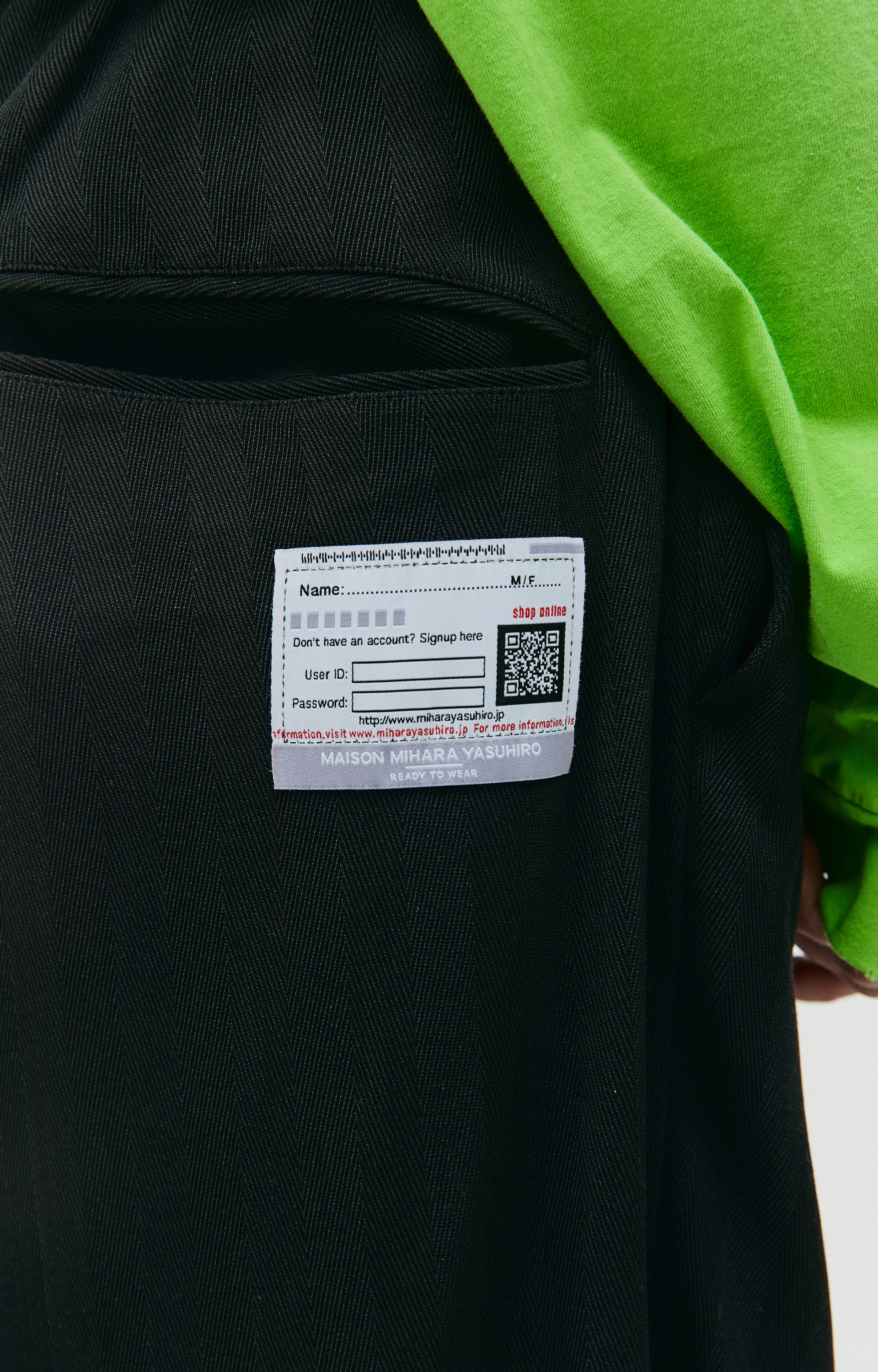 Maison Mihara Yasuhiro Широкие брюки с защипами