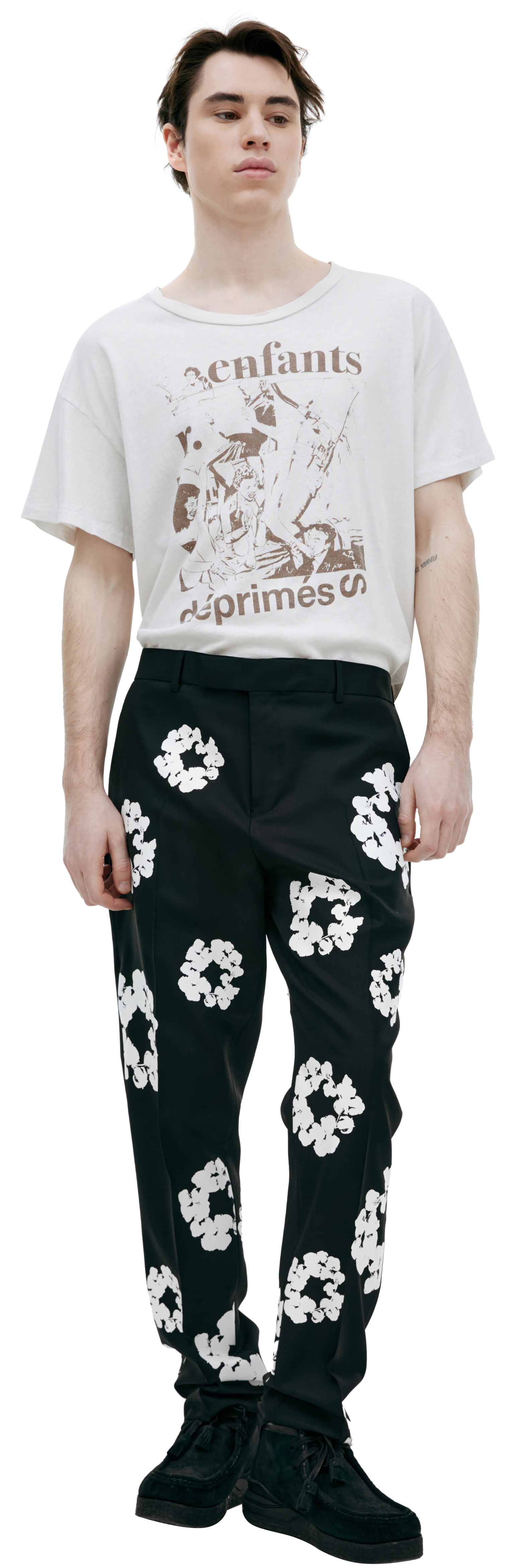 Saint Mxxxxxx Черные брюки с цветами